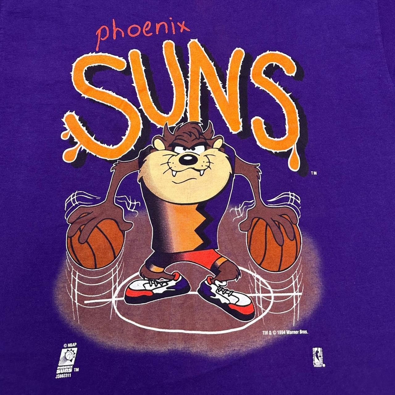 NBA × Vintage × Warner Bros Vintage Phoenix Suns Taz Double Sided T-Shirt Size US XL / EU 56 / 4 - 5 Thumbnail
