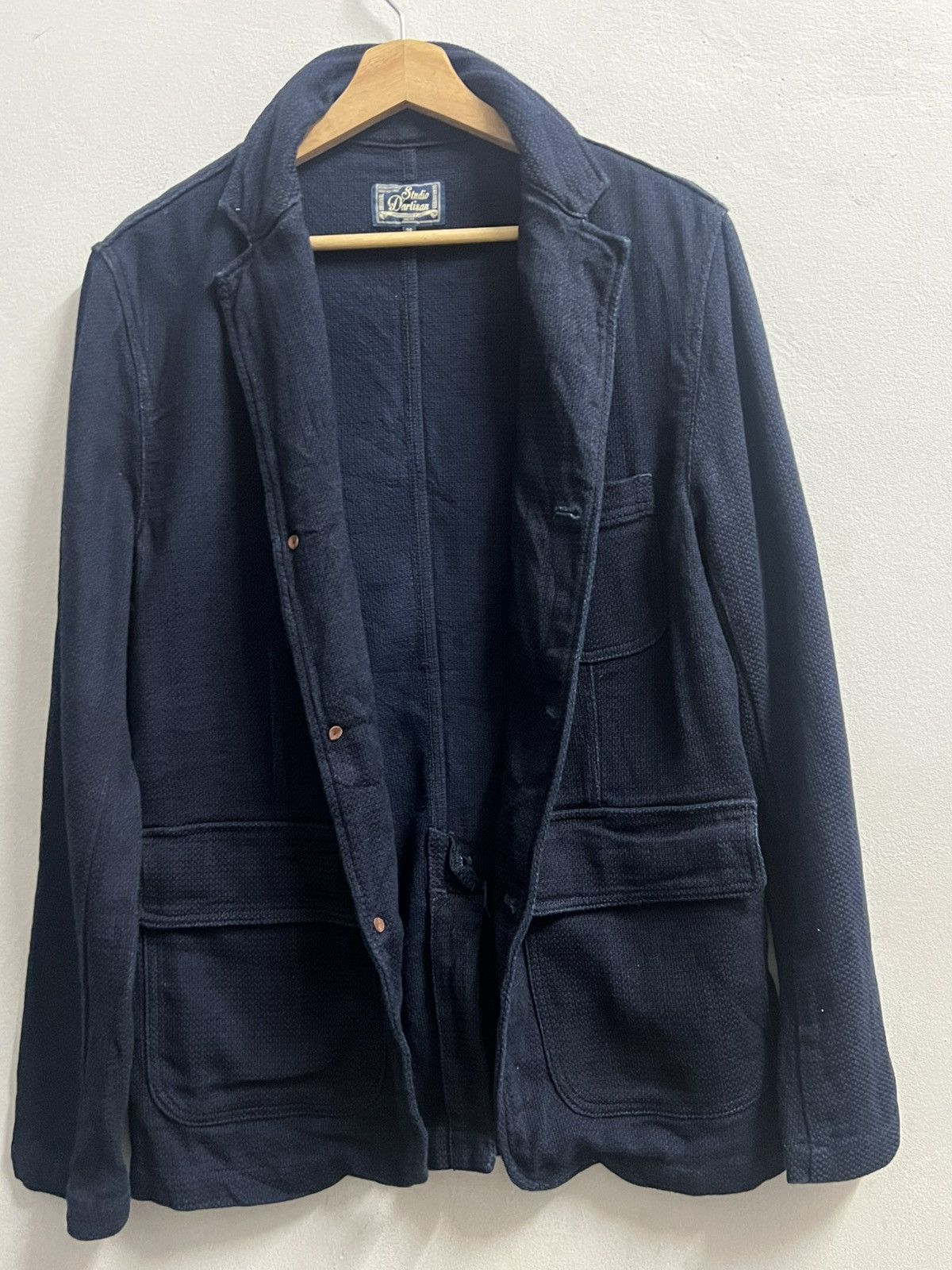 Studio D'Artisan Studio D'Artisan Vintage Hand dyed sashiko jacket Size US L / EU 52-54 / 3 - 6 Thumbnail