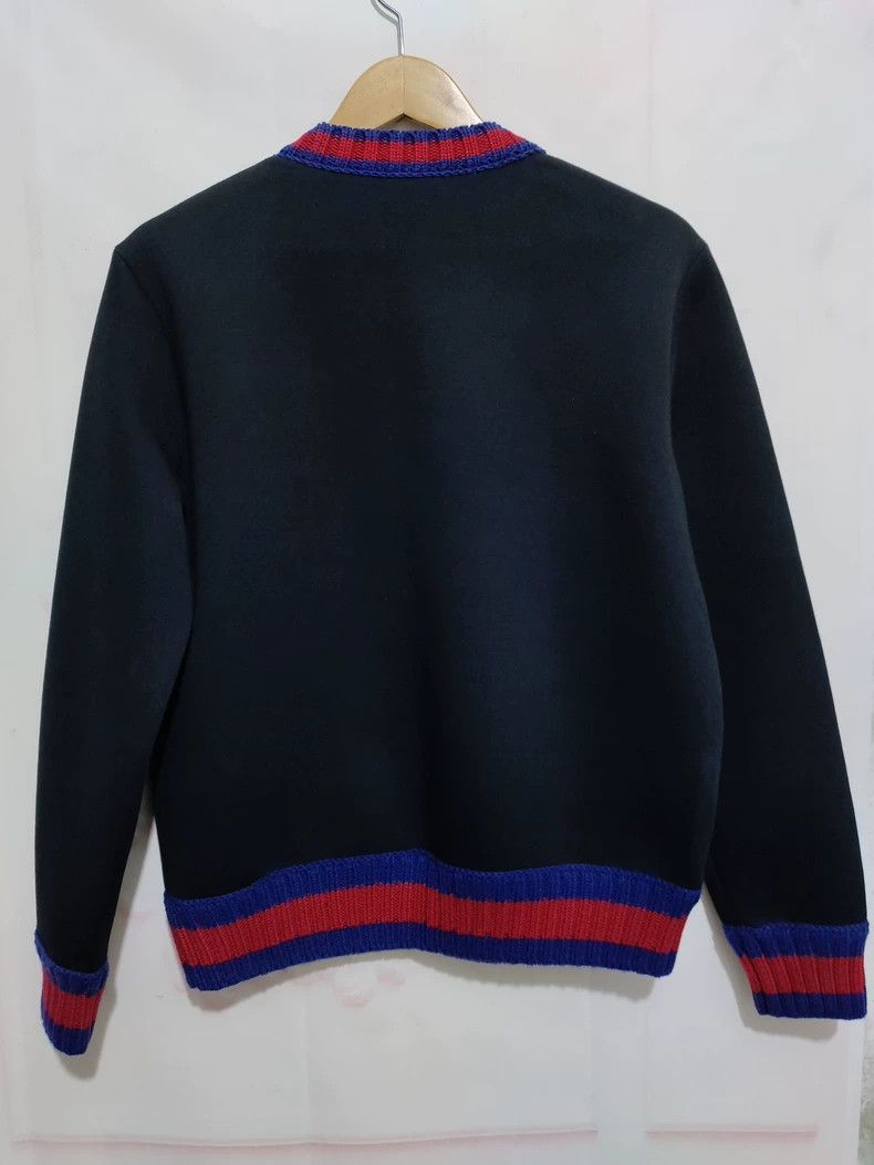 Gucci Gucci Black sweatshirt with red and blue striped design Size US S / EU 44-46 / 1 - 2 Thumbnail