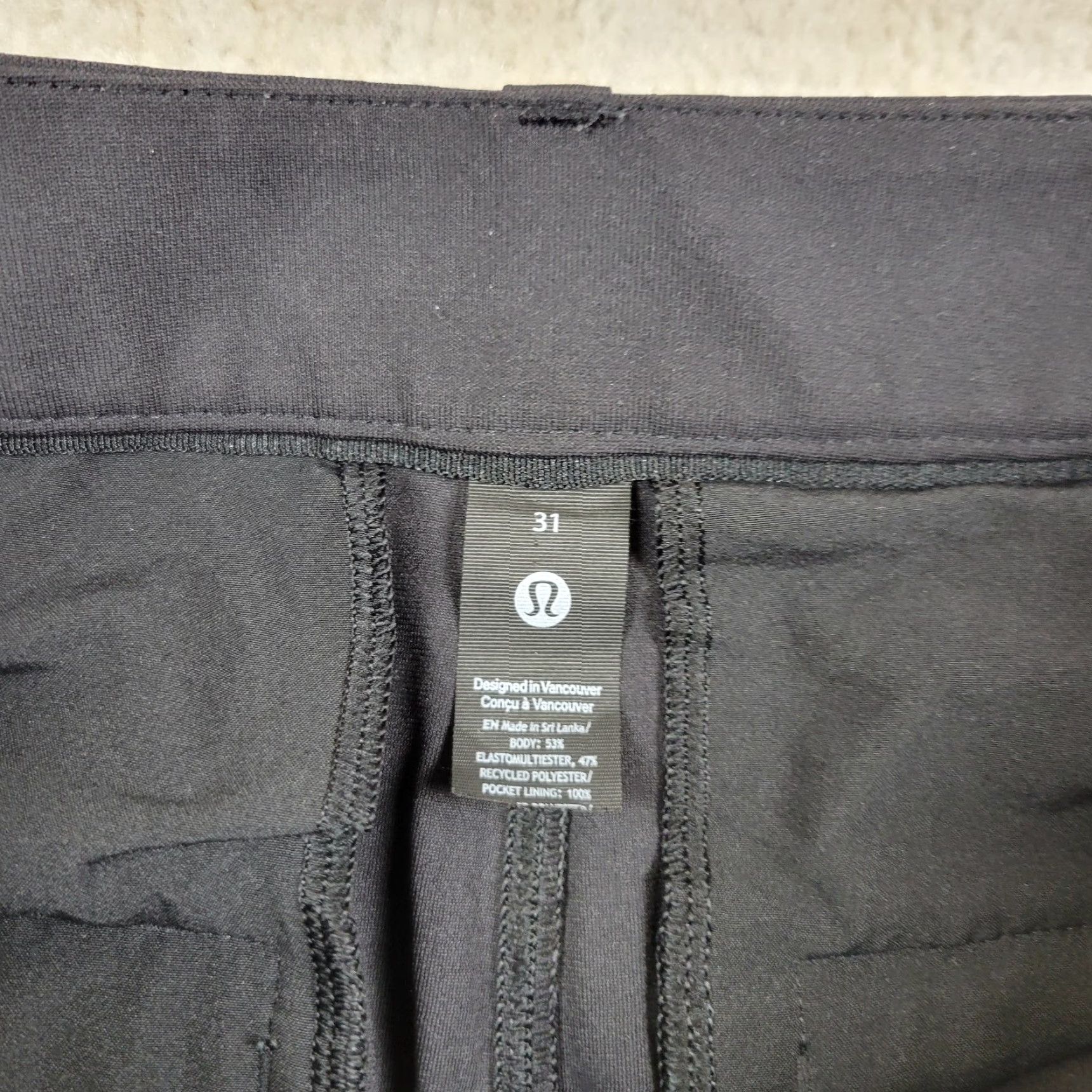 Lululemon Lululemon ABC Pants Mens Slim Chino Straight Size 31 Beige Warpstreme Stretch Pockets 5-Pocket Logo Size US 31 - 3 Thumbnail
