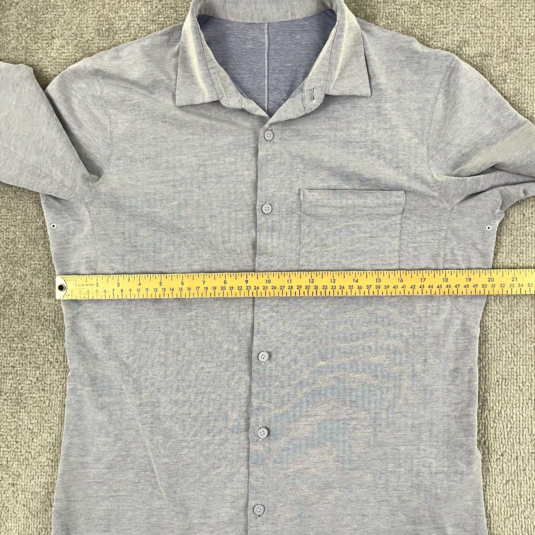 Lululemon Lululemon Shirt Mens Large Blue Performance Button Up Long Sleeve Stretch Casual Size US L / EU 52-54 / 3 - 5 Thumbnail
