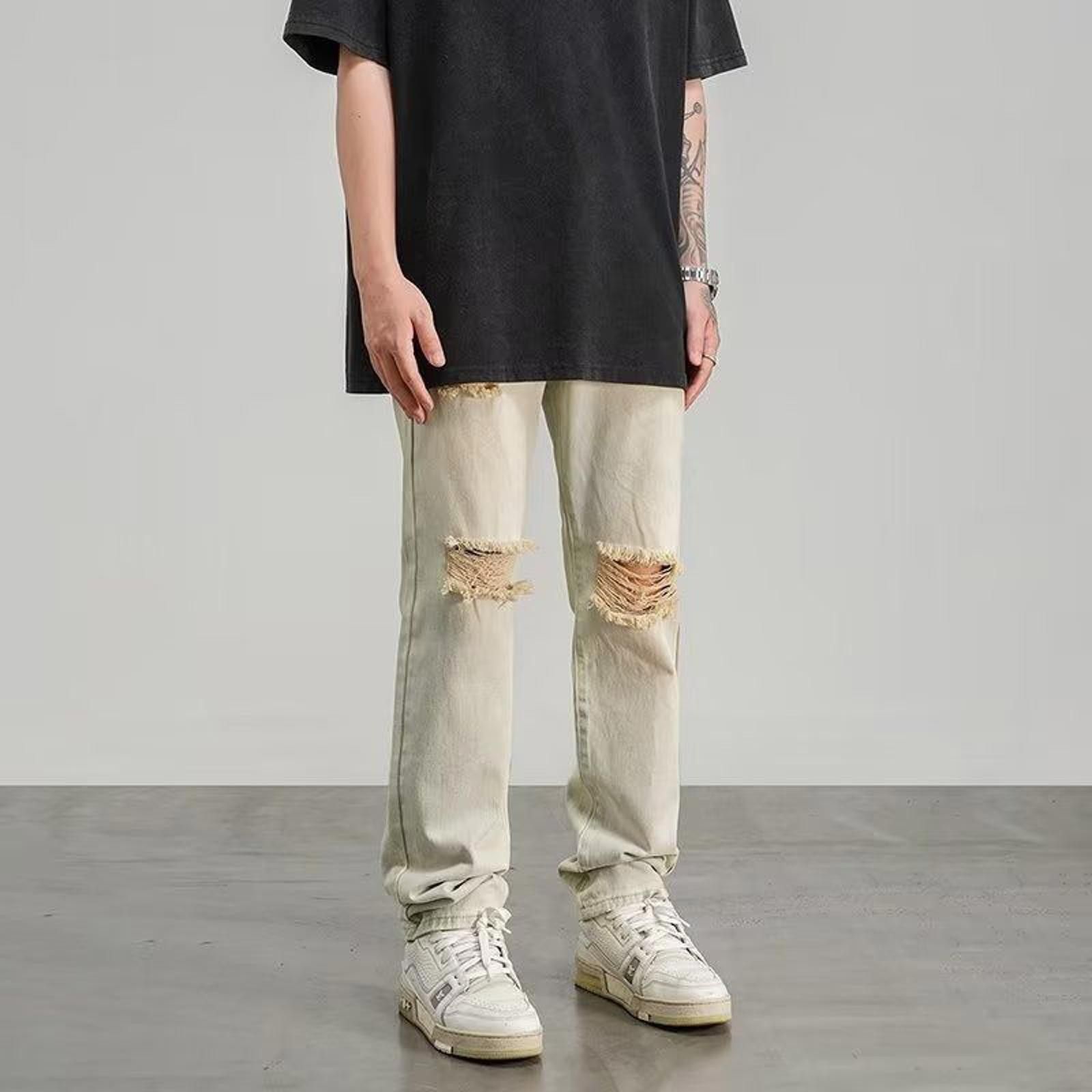 Japanese Brand Distressed Denim Jeans, Ripped Jeans Size US 30 / EU 46 - 4 Thumbnail