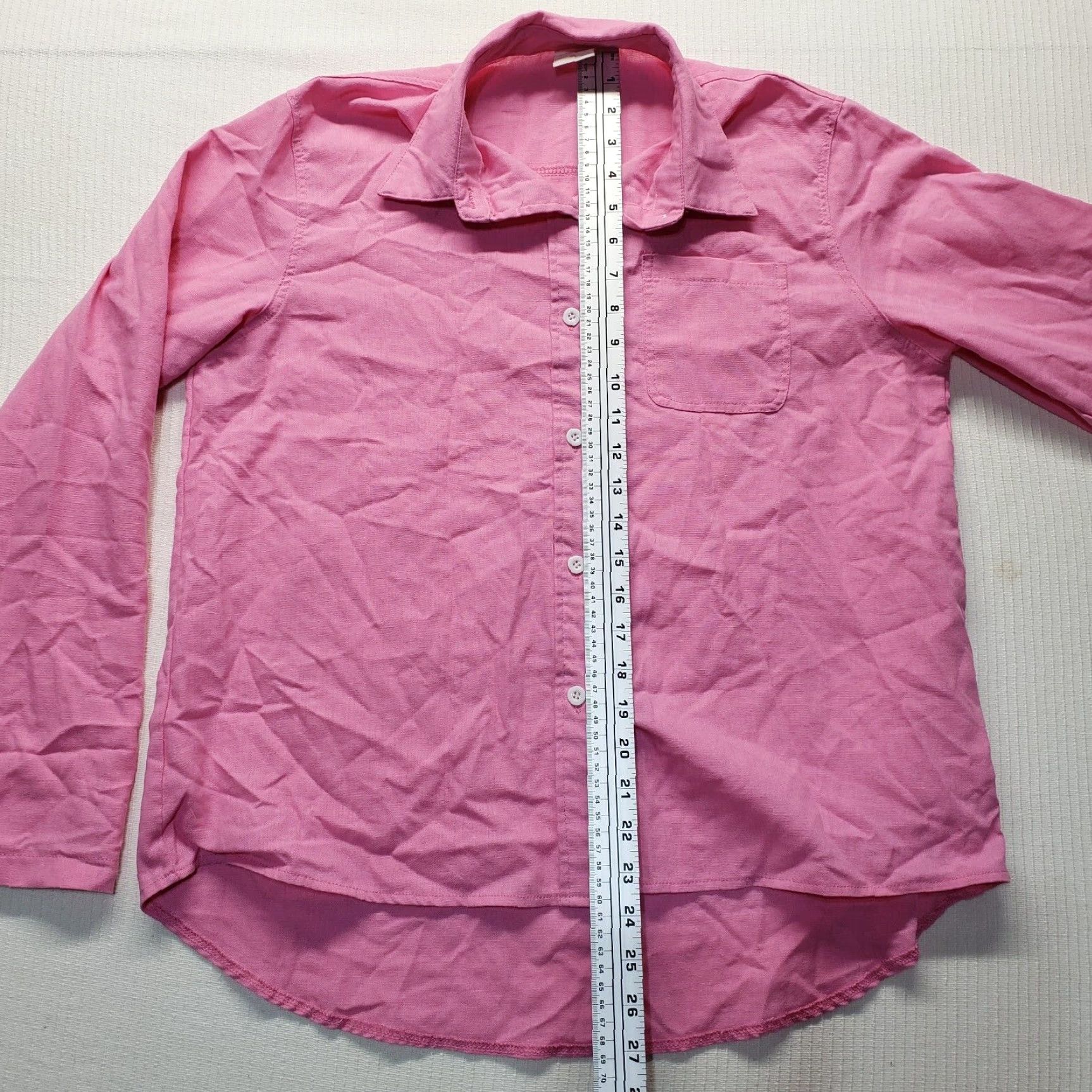 Vintage Vintage Pink Button-Up Shirt Women's XL Long Sleeve Casual Fall Spring Winter Size XL / US 12-14 / IT 48-50 - 7 Thumbnail