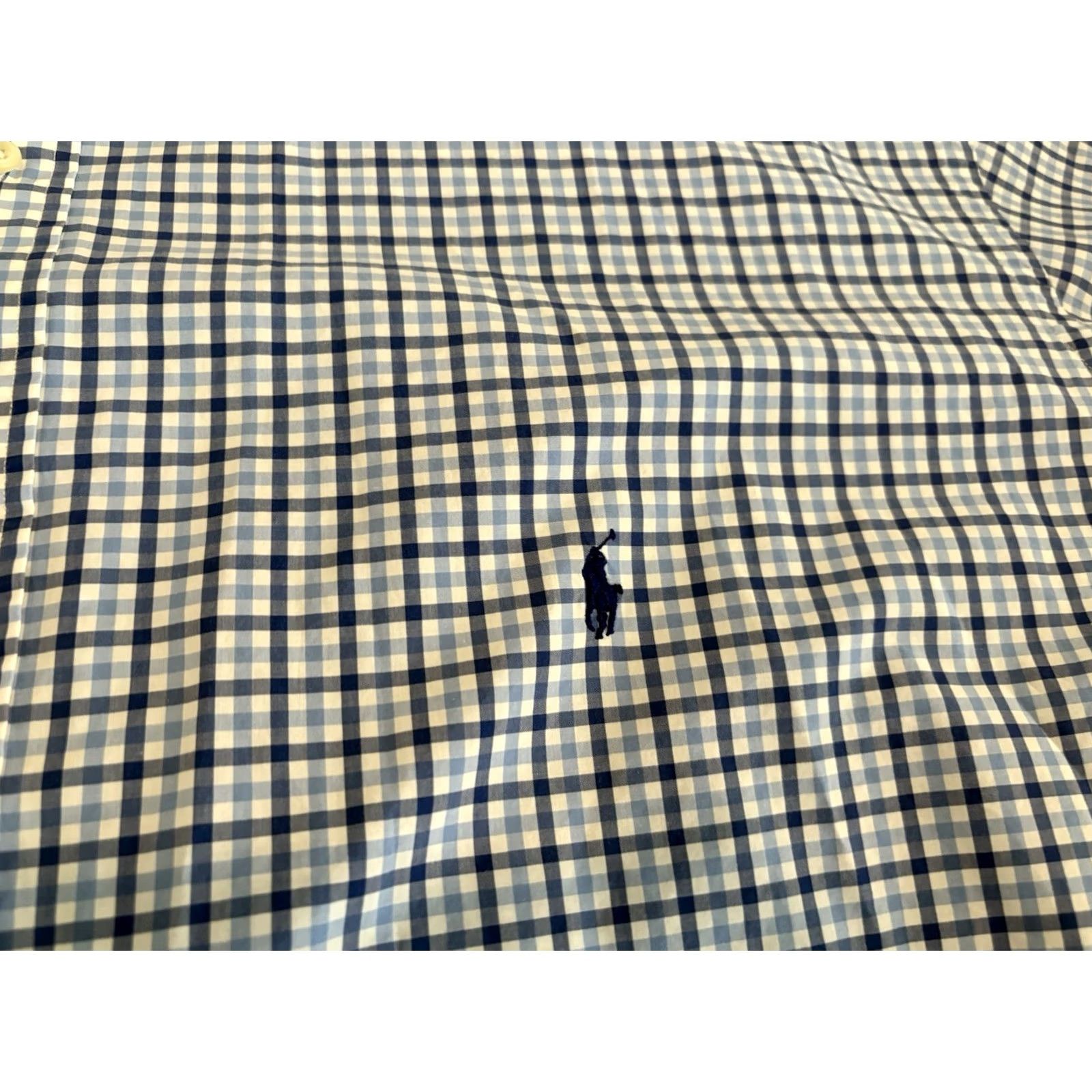 Polo Ralph Lauren VINTAGE Polo Ralph Lauren Long Sleeve Button-Up Pony Shirt Men 5XLT Blue White Check Polo Ralph Lauren Shirt 5XLT Mens Long Sleeve Check Shirt Size US XXL / EU 58 / 5 - 2 Thumbnail