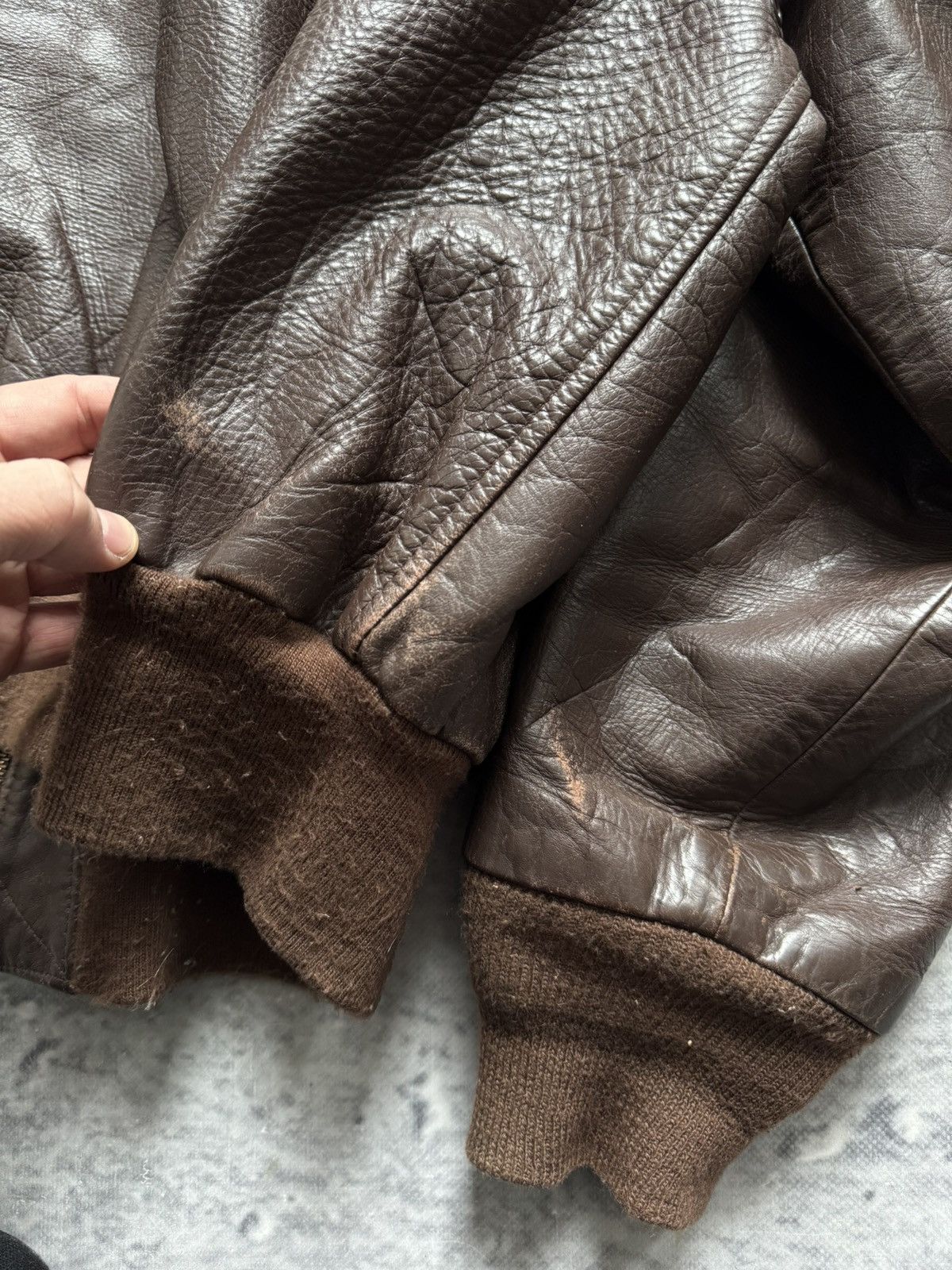 Cockpit USA Cockpit vintage leather jacket brown zip bomber Size US M / EU 48-50 / 2 - 12 Thumbnail