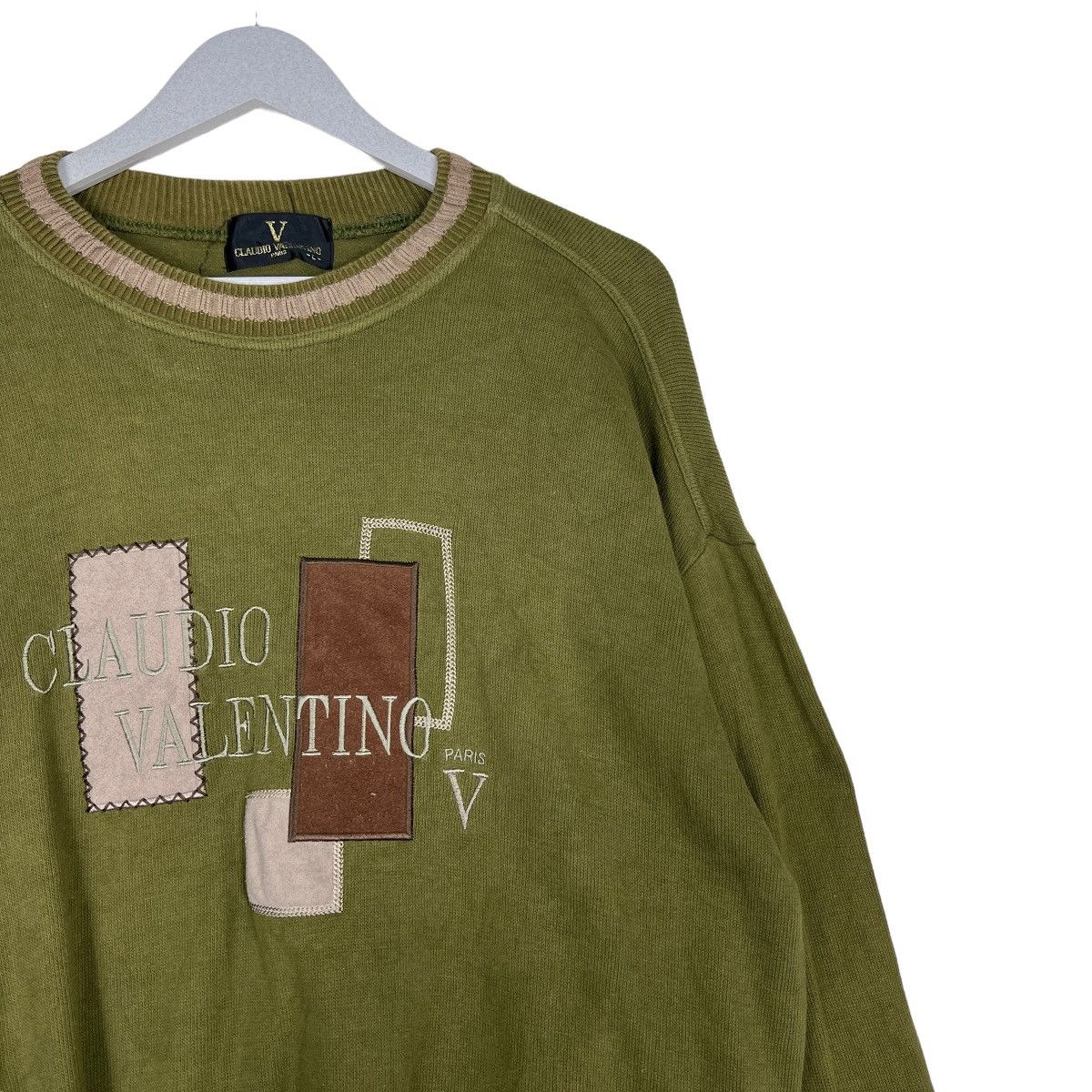 Japanese Brand 🔥 CLAUDIO VALENTINO EMBROIDERY SWEATSHIRTS Size US L / EU 52-54 / 3 - 6 Thumbnail