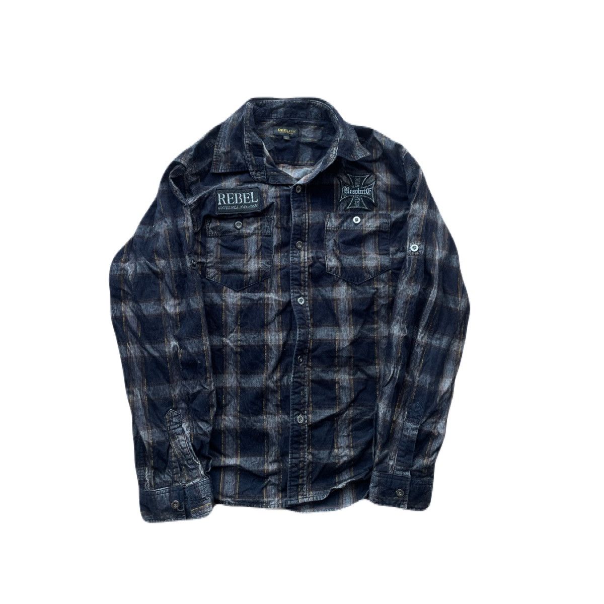 If Six Was Nine 2000s Japanese archive Vkei Patch Plaid Shirts Y2K Size US S / EU 44-46 / 1 - 2 Thumbnail