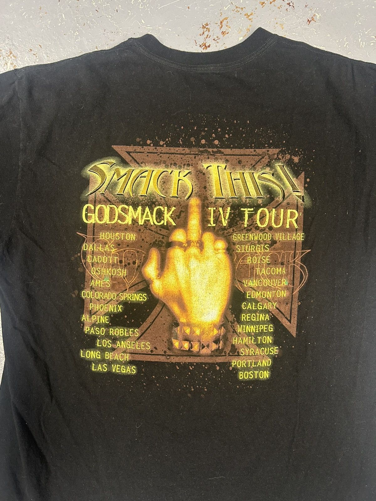 Band Tees × Vintage Crazy Vintage Y2K Essential Black Godsmack Band Tee Shirt Size US XL / EU 56 / 4 - 3 Thumbnail
