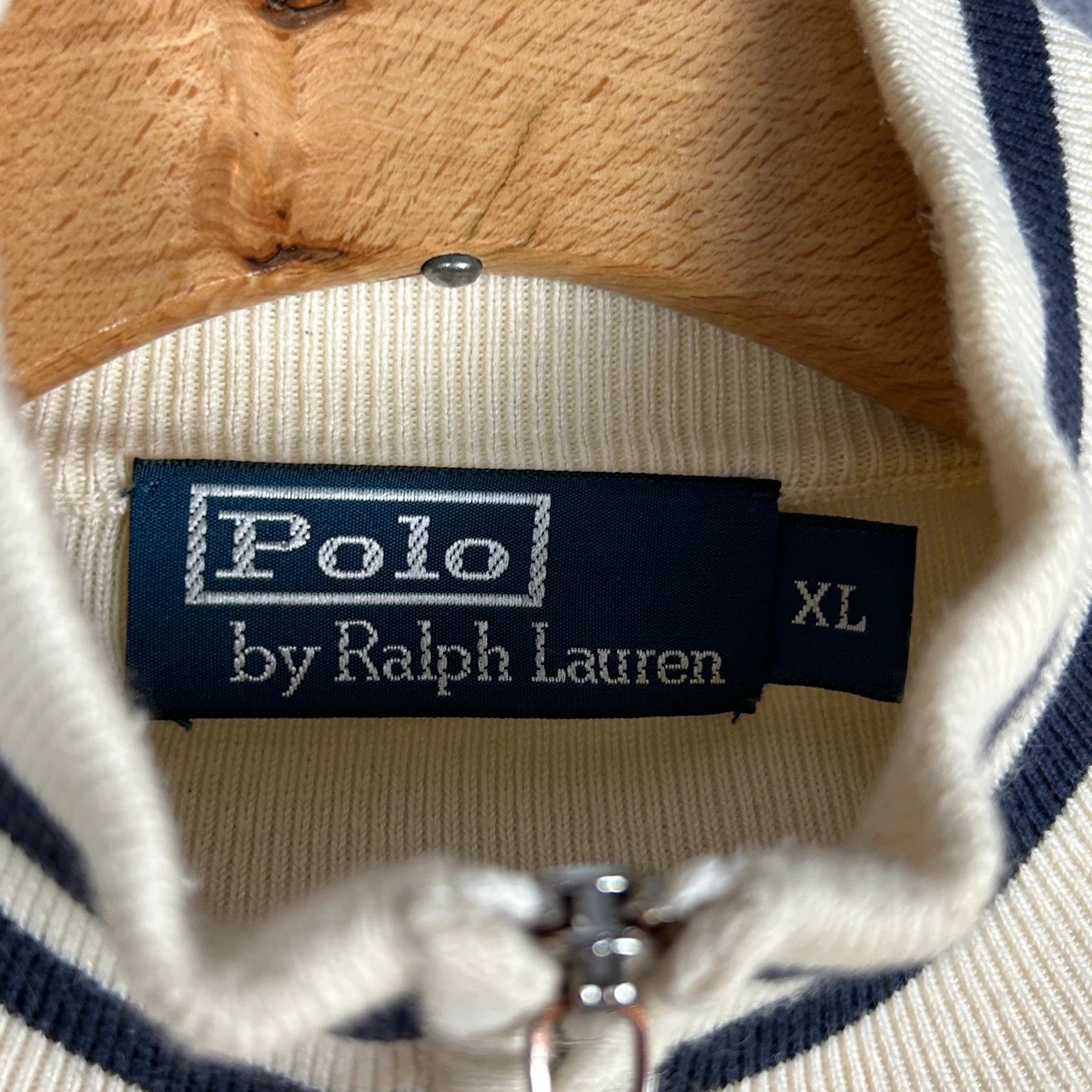 Designer × Polo Ralph Lauren × Ralph Lauren Polo Ralph Lauren zip sweatshirt mini logo pony beige Size US XL / EU 56 / 4 - 5 Thumbnail
