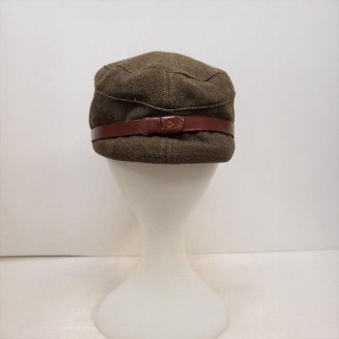 Vintage 1950s Military Cap Army Green Size ONE SIZE - 3 Thumbnail