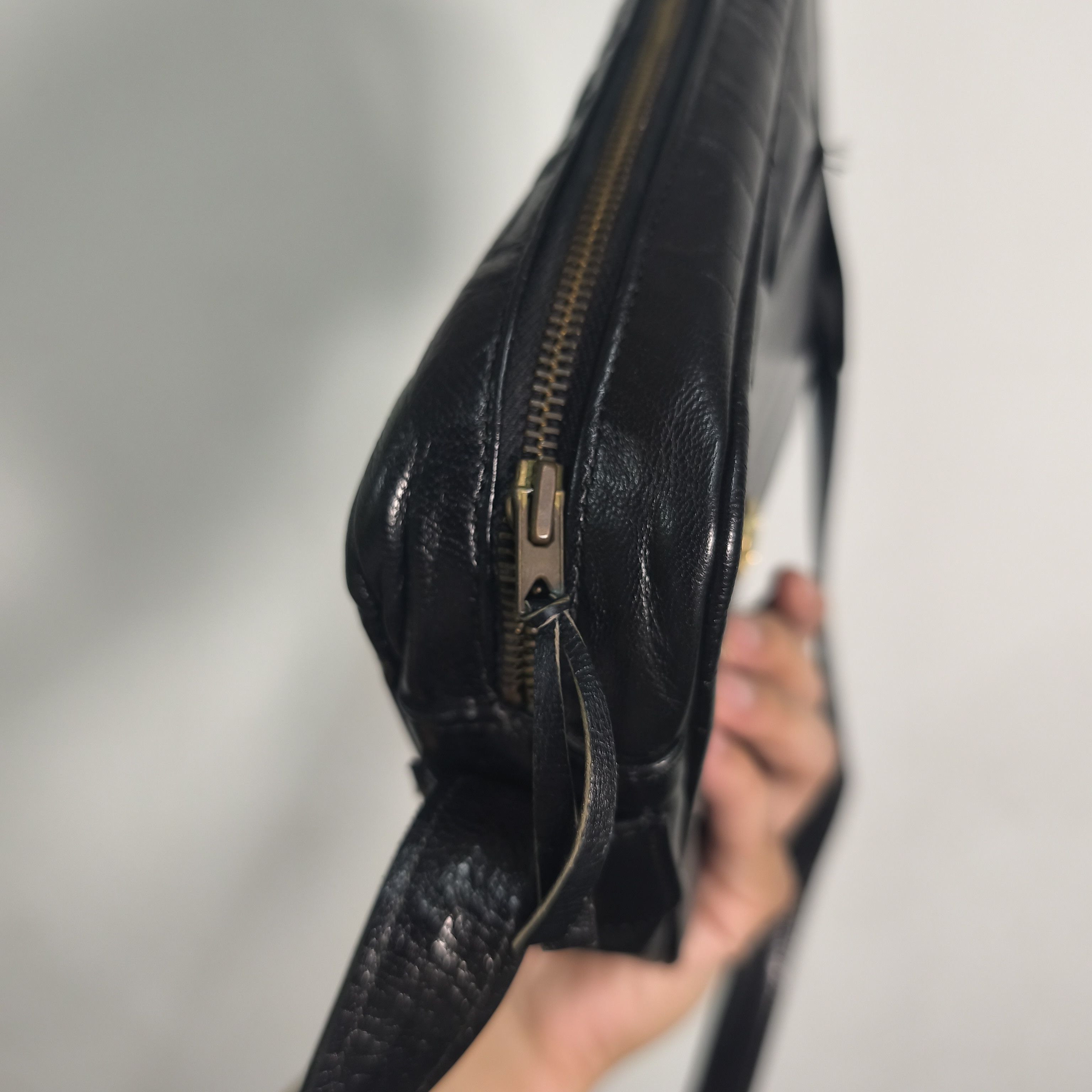 Celine Vintage Celine Small Bag Black Leather Size ONE SIZE - 12 Thumbnail