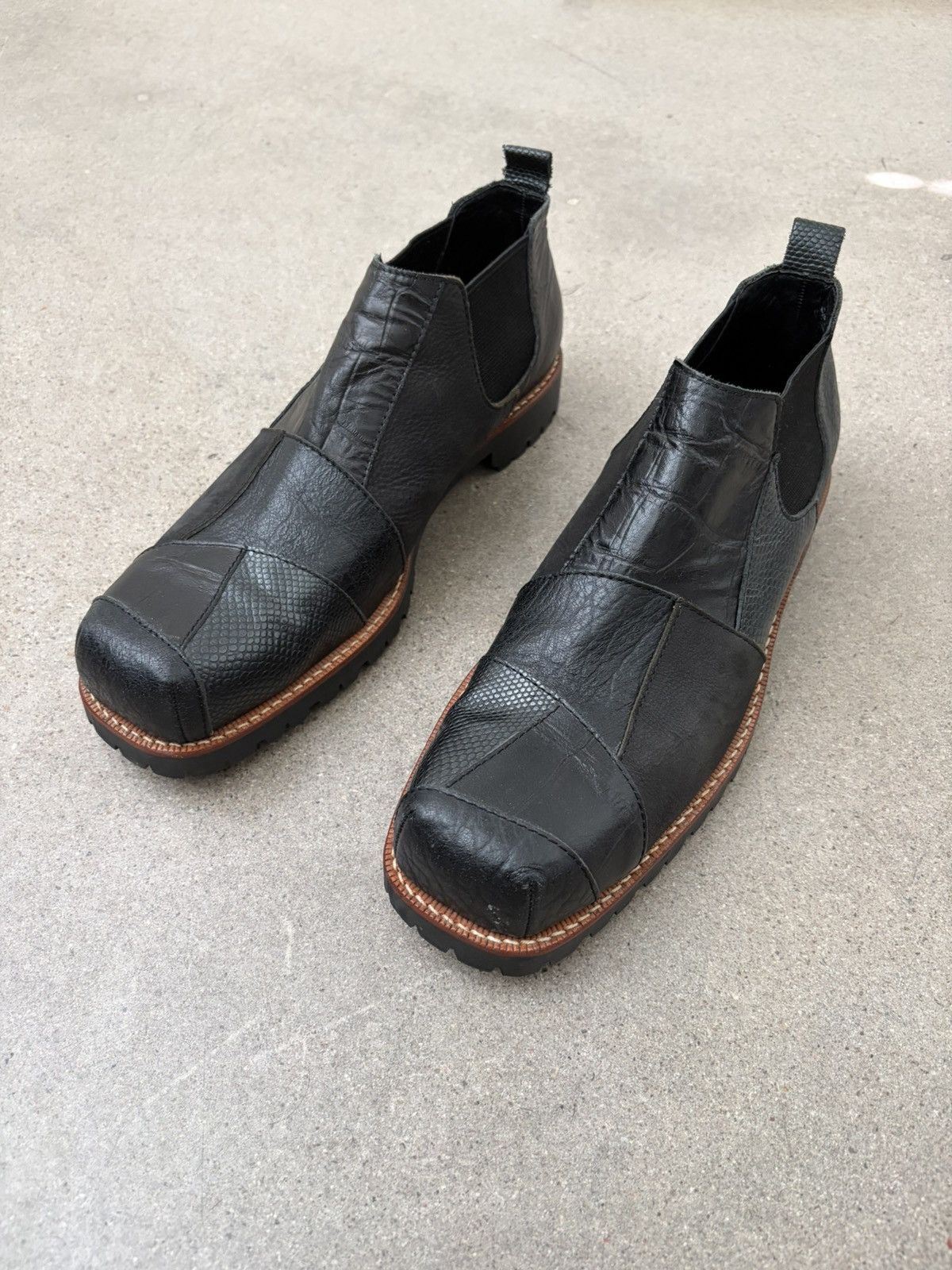 Comme des Garcons Homme Plus leather patchwork low boot Size US 9 / EU 42 - 2 Thumbnail