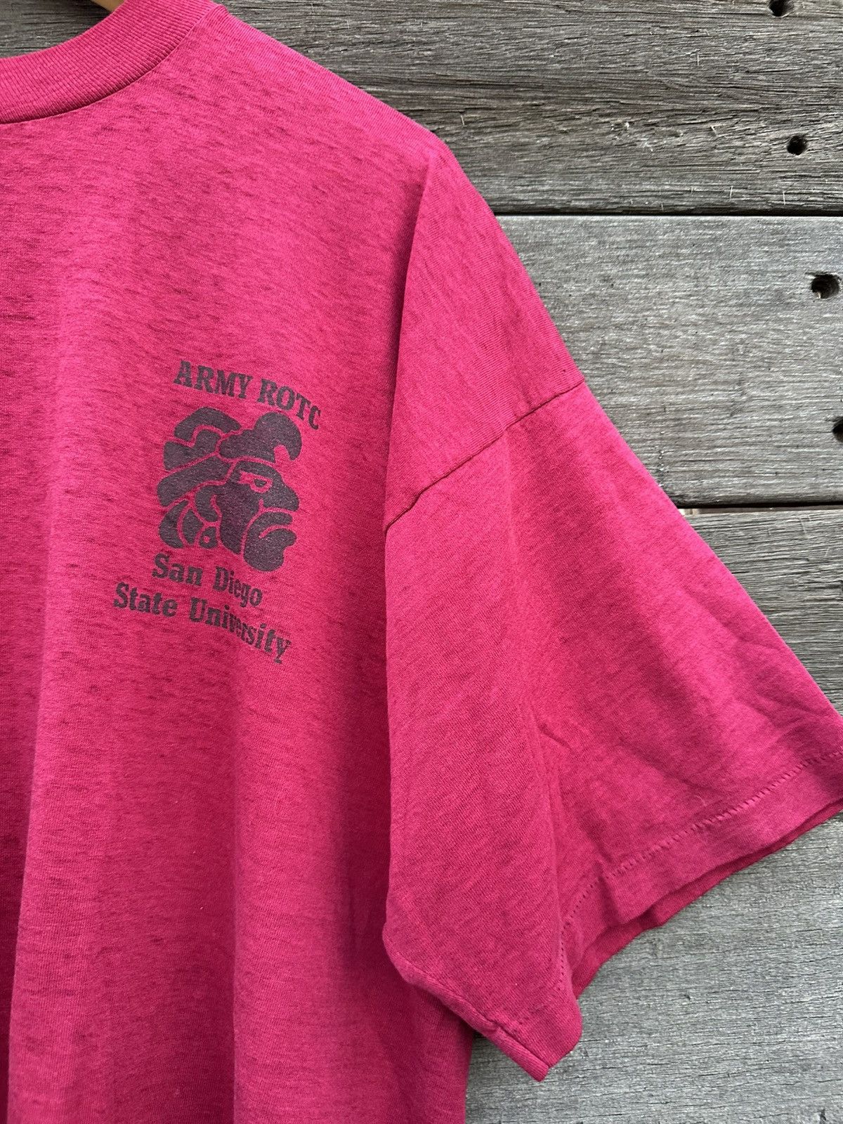 Vintage San Diego Vintage SDSU Army Thin T-shirt Size US XL / EU 56 / 4 - 2 Thumbnail