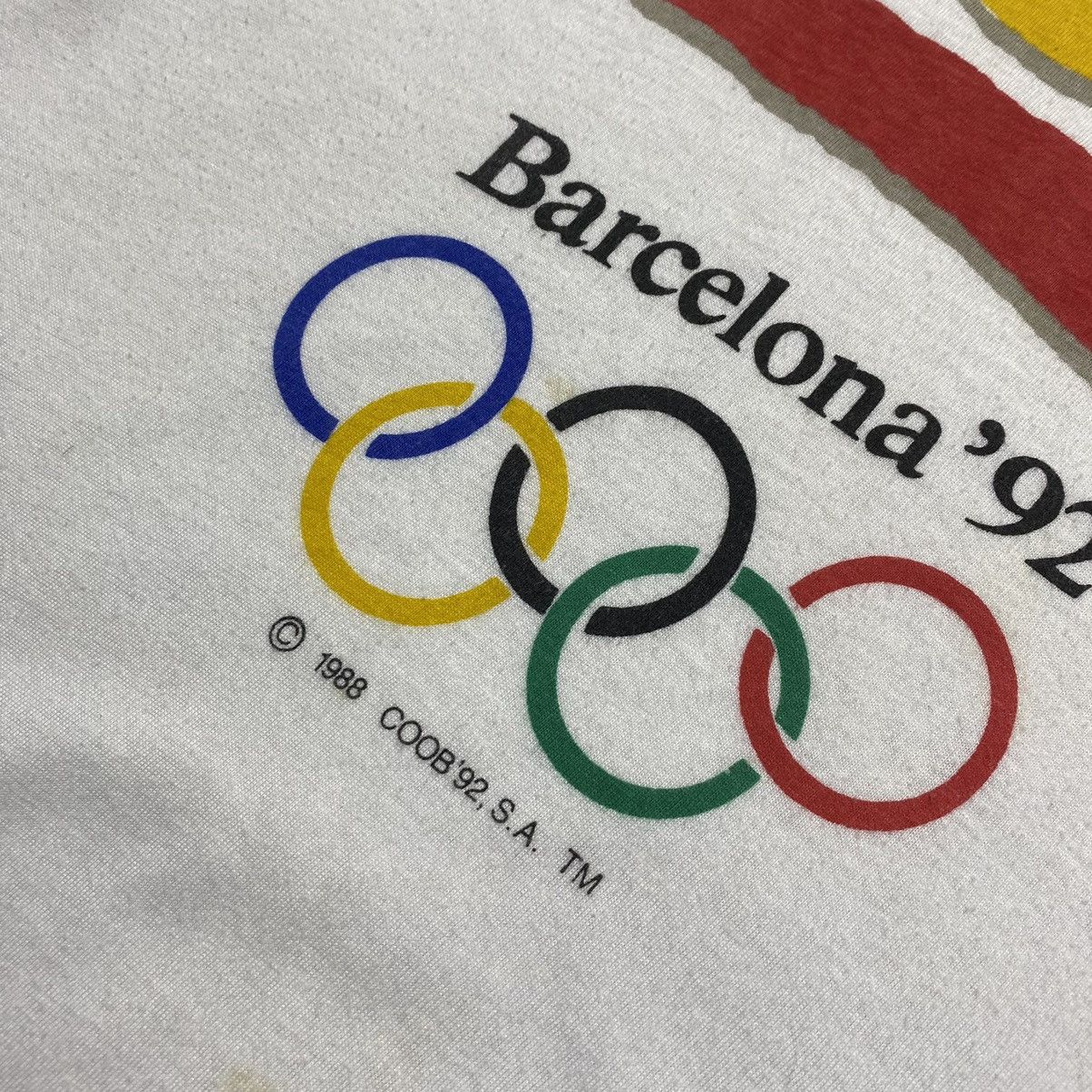 USA Olympics × Vintage Vintage 1992 Barcelona Olympic Games Big logo rare tee Size US XL / EU 56 / 4 - 4 Thumbnail