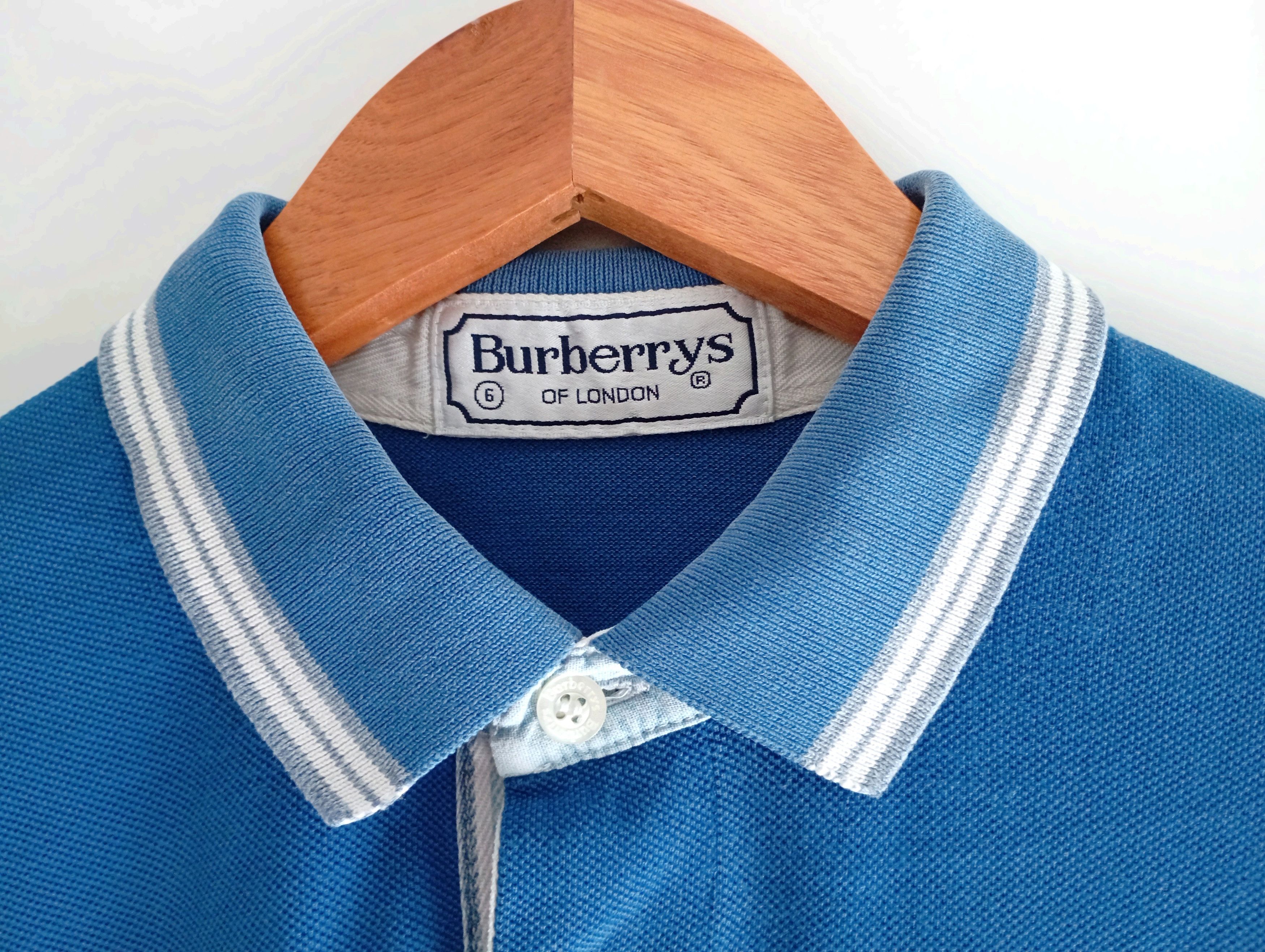 Burberry × Vintage Vintage Burberrys Small Logo Polo Tshirt Size US L / EU 52-54 / 3 - 3 Thumbnail