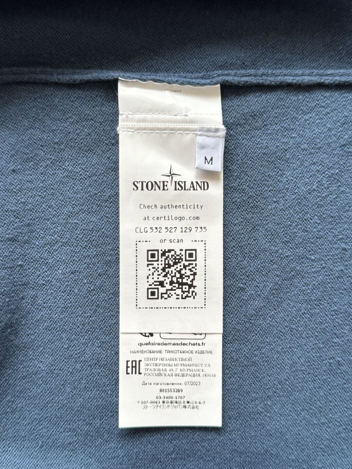 Stone Island Stone Island Blue Long Sleeve Sweatshirt Size US M / EU 48-50 / 2 - 8 Thumbnail