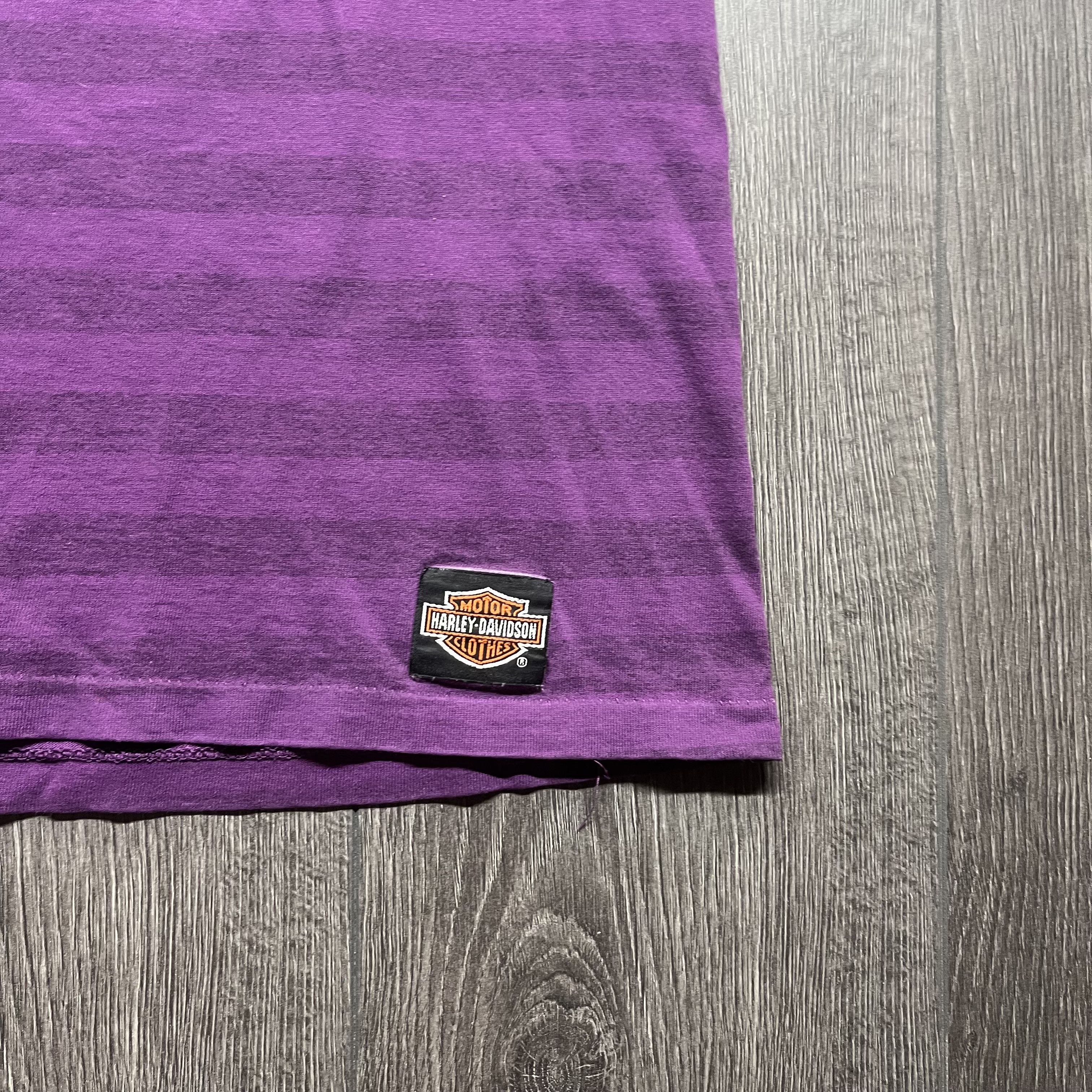 Harley Davidson × Vintage Vintage Harley Davidson Daytona Beach 1990s Purple XL Shirt Size US XL / EU 56 / 4 - 3 Thumbnail