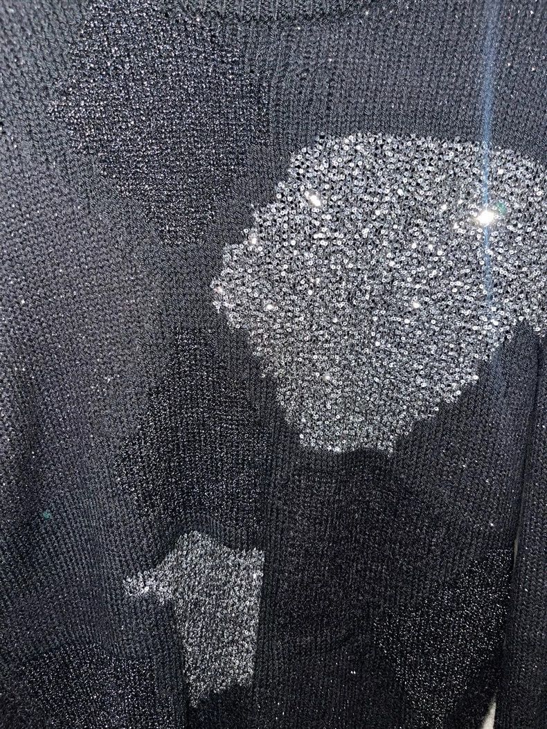 Saint Laurent Paris Black Wool Starry Knit Sweater-2505 Size US S / EU 44-46 / 1 - 4 Thumbnail