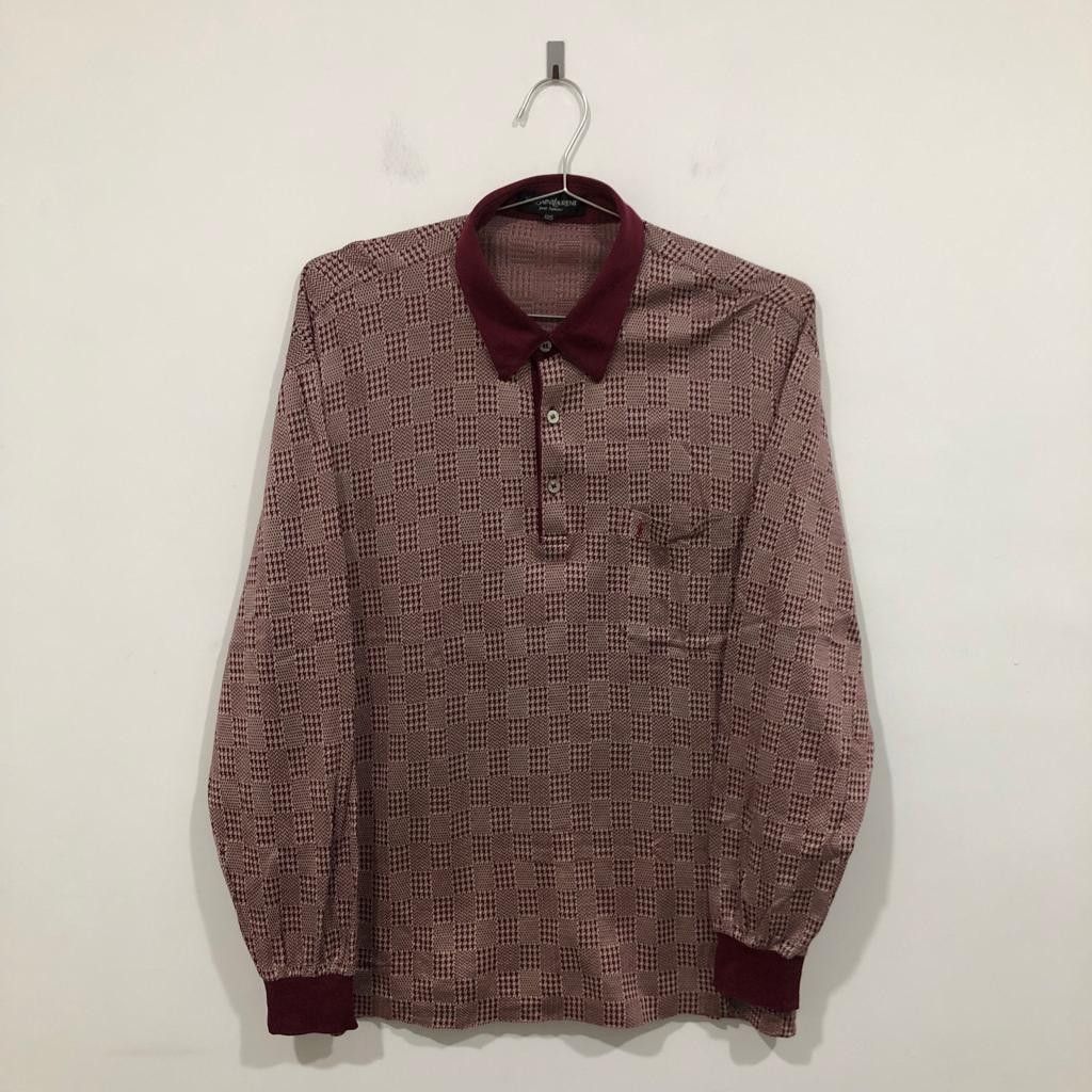 Yves Saint Laurent Vintage Y2K YSL L/Sleeve Polo Tee Size US XL / EU 56 / 4 - 1 Thumbnail