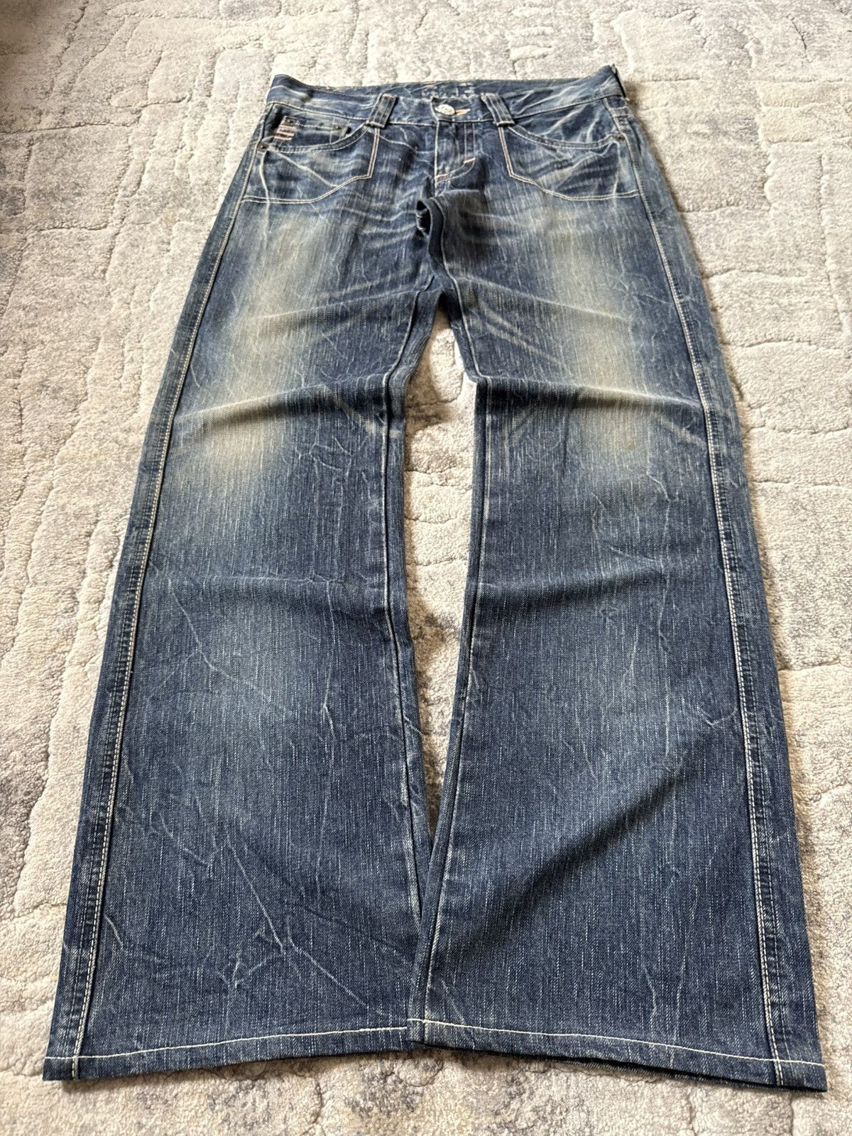 Edwin Edwin 503 Blue Trip Medium Wash Flared Jeans Size US 29 - 1 Thumbnail