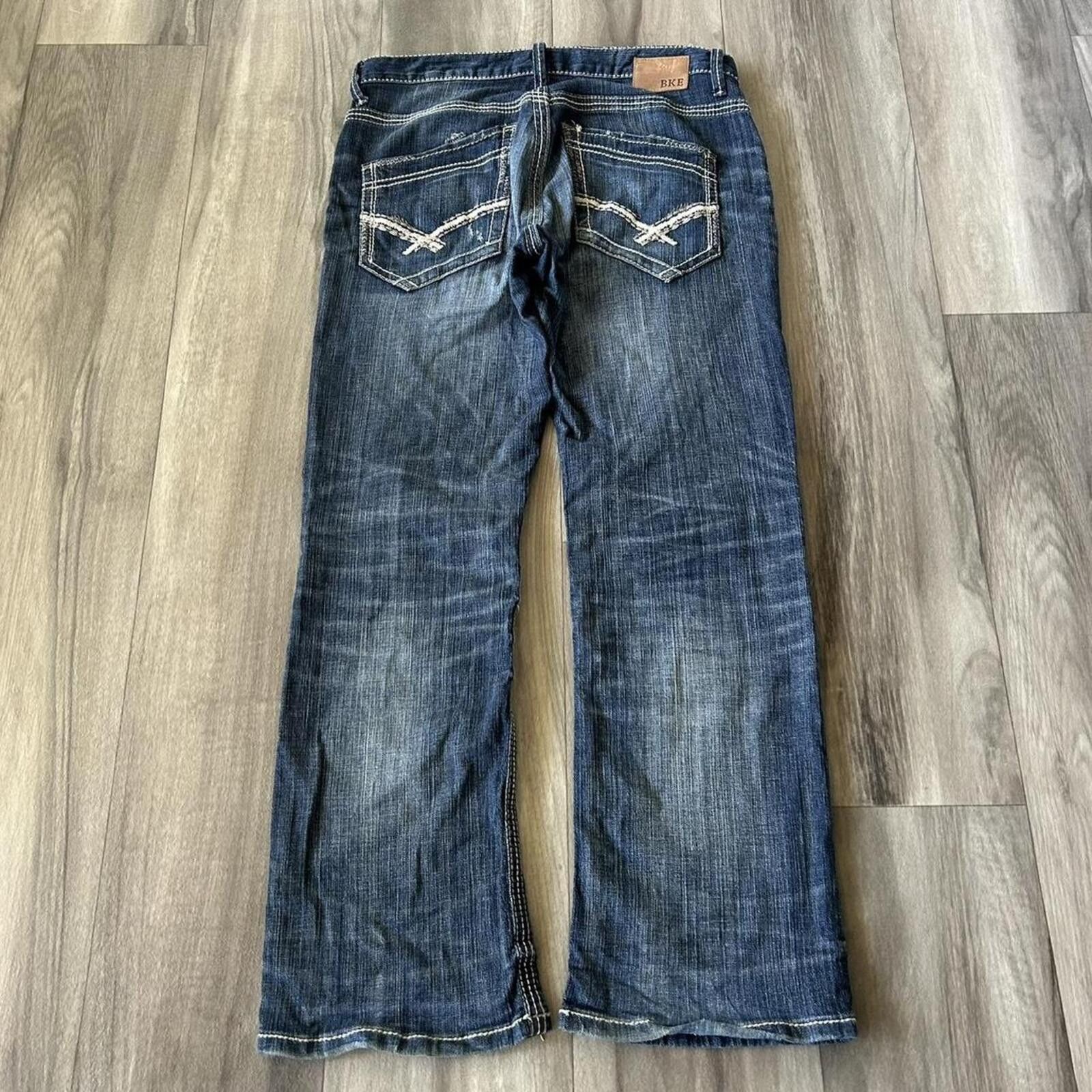 BKE Vintage Y2k Bootcut Baggy Denim Jeans Embroidered BKE 32/30 Size US 32 / EU 48 - 1 Thumbnail