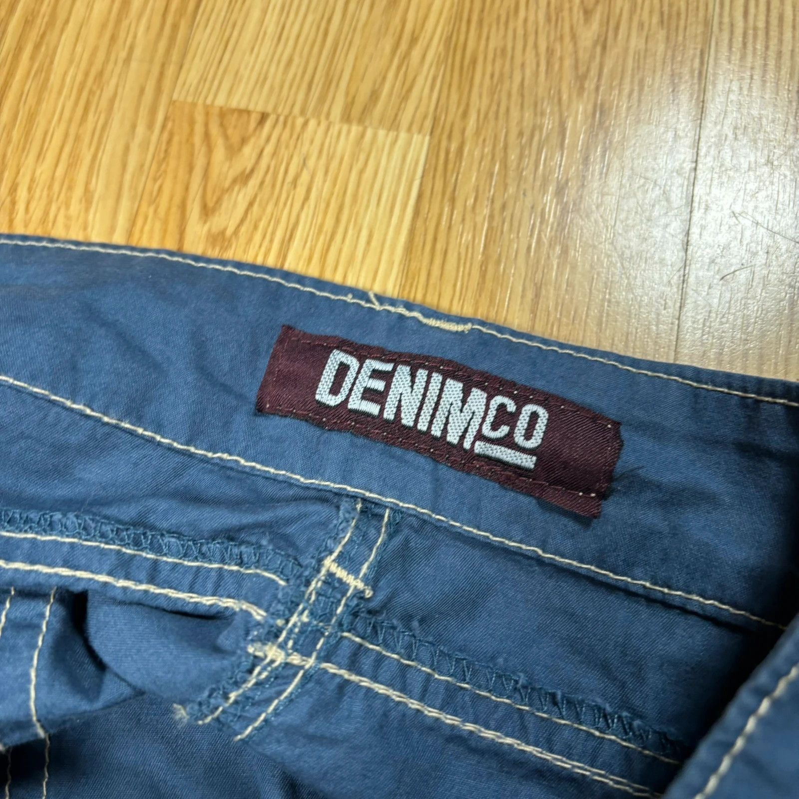Japanese Brand Denim Co Blue Cargo Pants Size US 34 / EU 50 - 6 Thumbnail