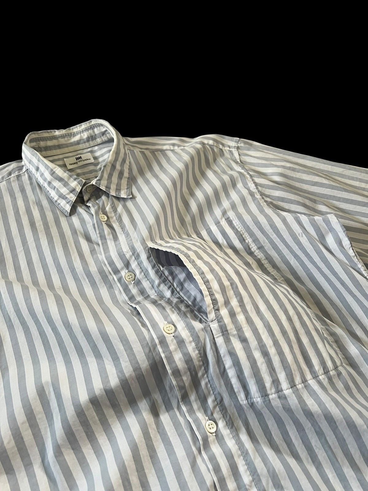 Issey Miyake 1980s Issey Miyake Stripes Button Shirt Size US XL / EU 56 / 4 - 7 Thumbnail