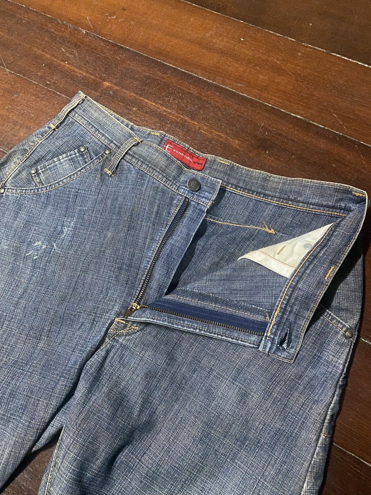 Edwin Vtg Wide Leg Jeans Edwin E Function Loose Denim Jnco Y2k Size US 35 - 10 Thumbnail