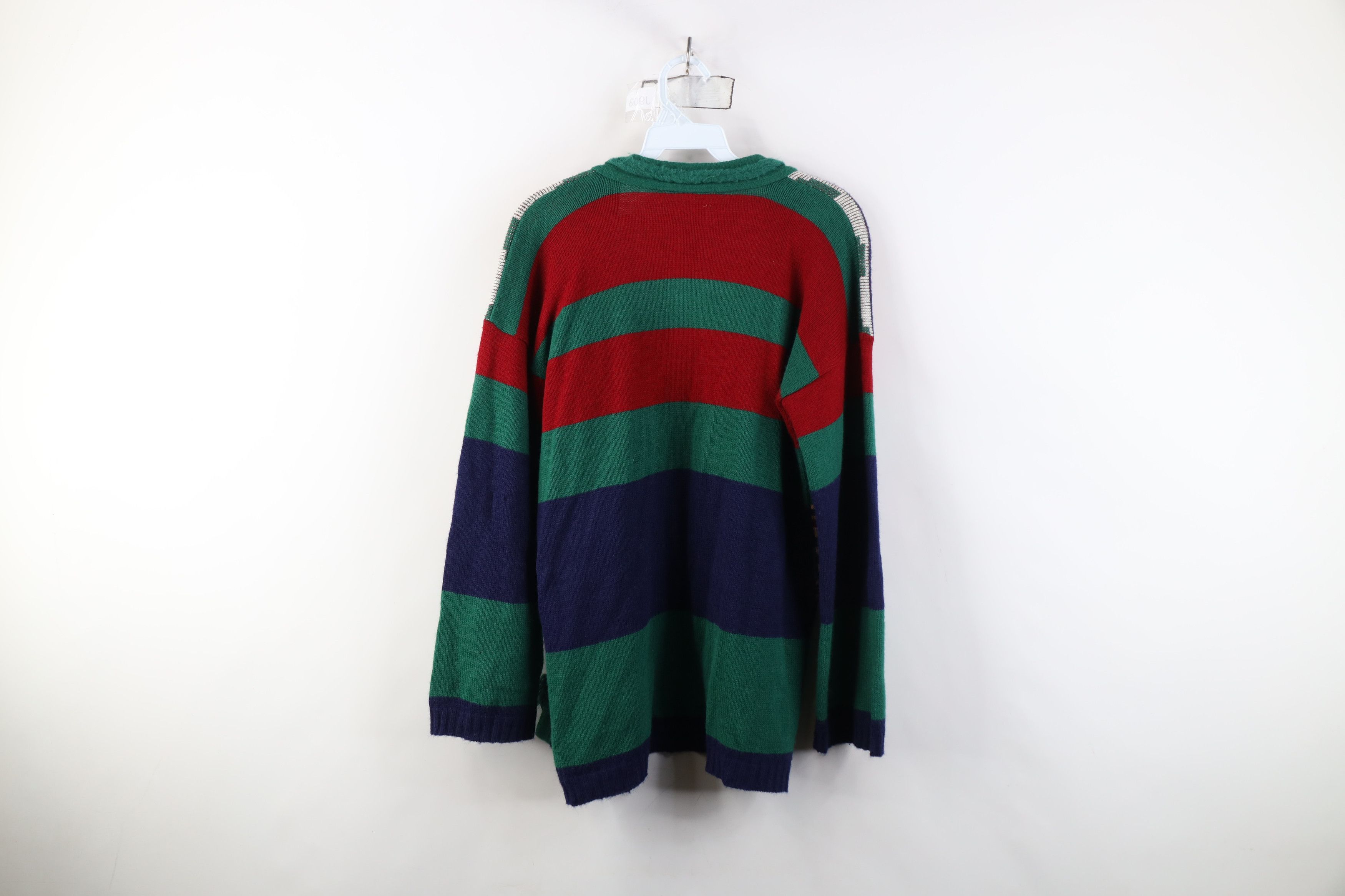 Vintage Vintage 70s Boho Chic Fair Isle Flared Sleeve Knit Sweater Size M / US 6-8 / IT 42-44 - 12 Thumbnail