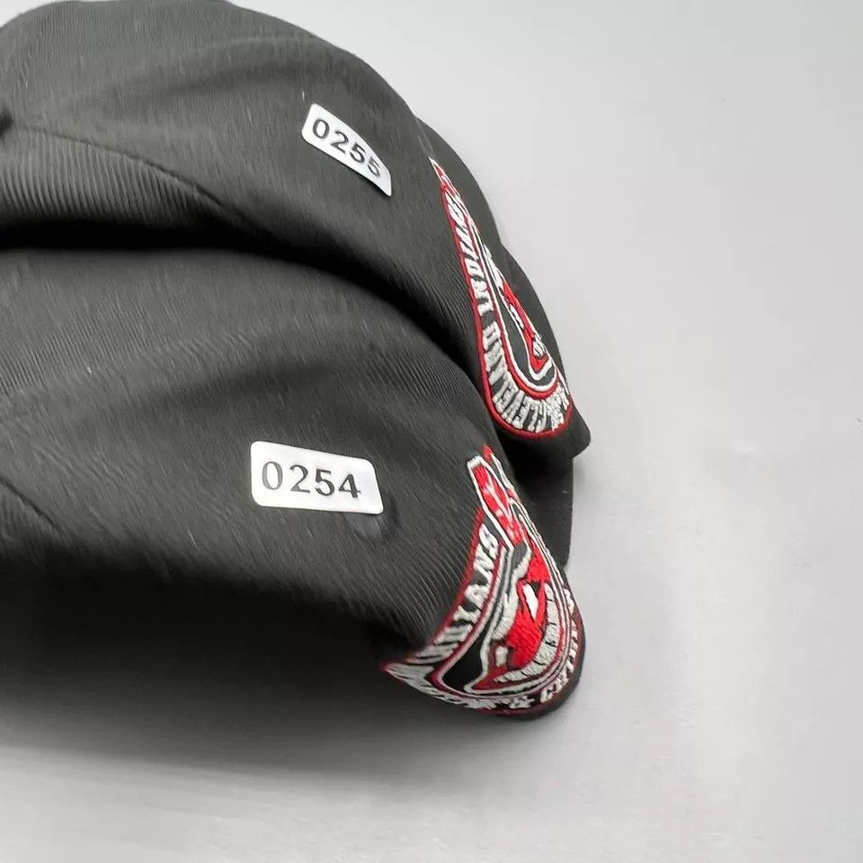 New Era Cleveland Indians Guardians Hat Men 7 Black Fitted Cap New Size ONE SIZE - 8 Thumbnail