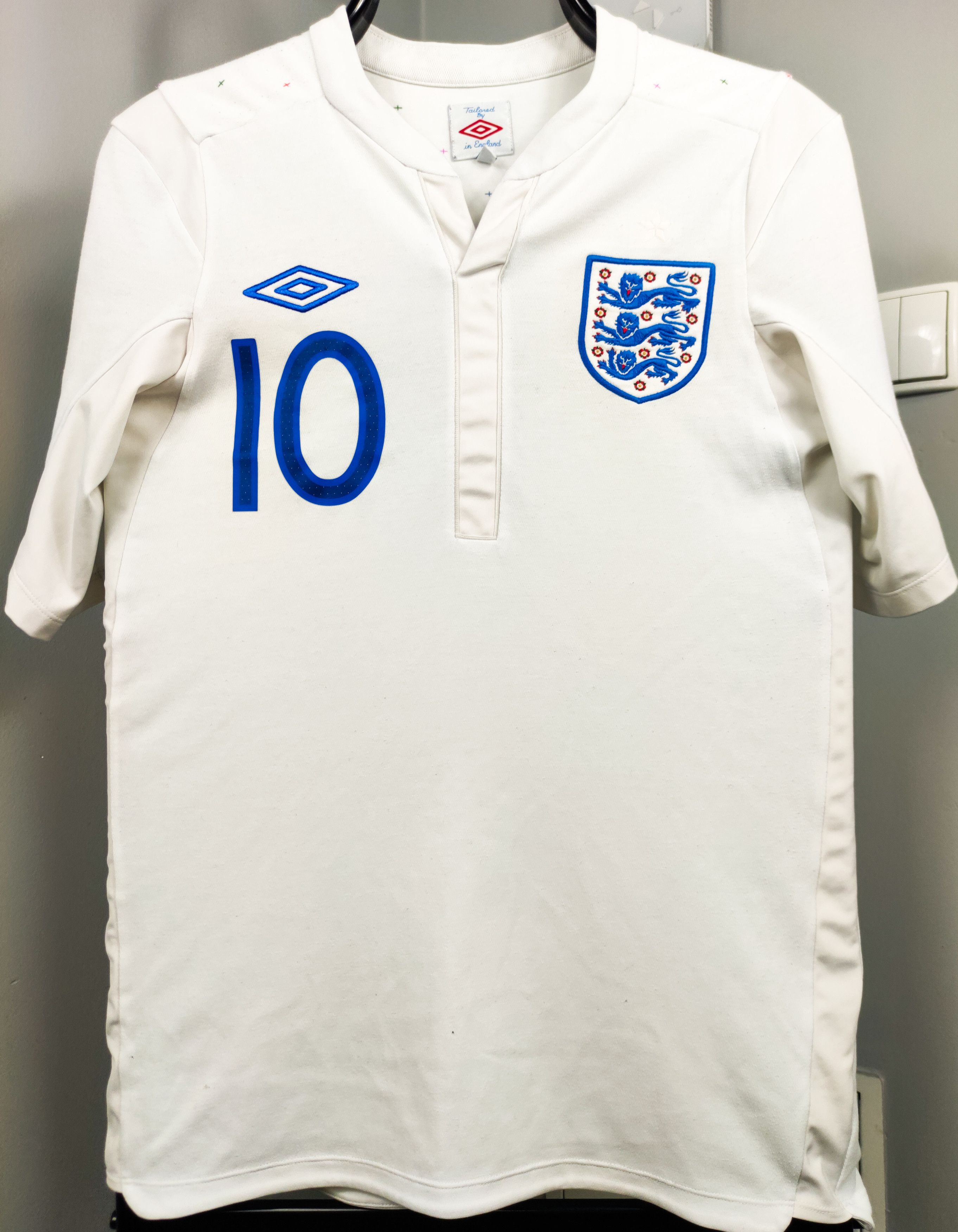 Umbro Wayne Rooney #10 England 2011 Home Umbro Blokecore Vintage Size US S / EU 44-46 / 1 - 2 Thumbnail