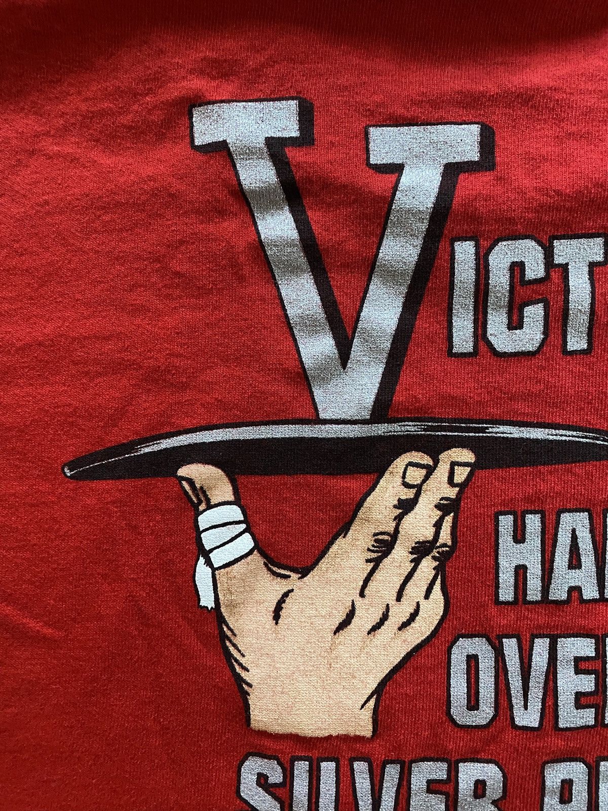 Vintage Vintage 90’s Bad Boy Victory Isn’t Handed Red Tee Size US L / EU 52-54 / 3 - 11 Thumbnail