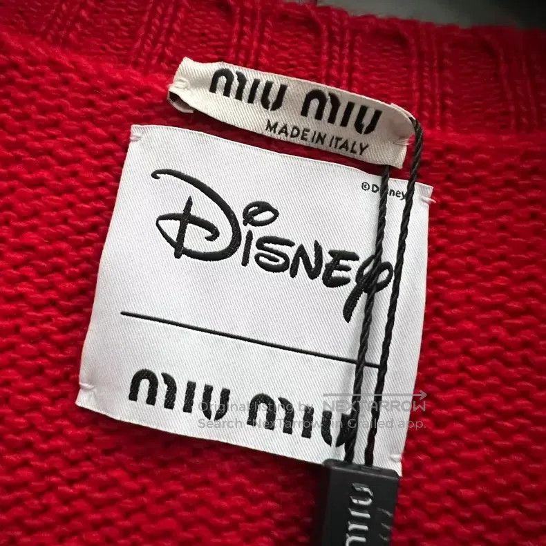 Miu Miu Miu Miu 40 Disney co-branded red Mickey printed sweater Size L / US 10 / IT 46 - 3 Thumbnail