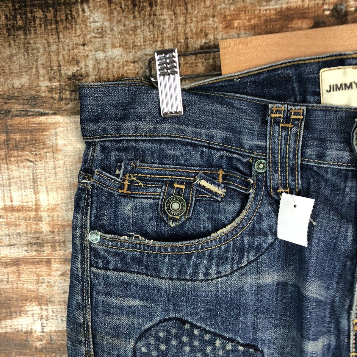 Jimmy Taverniti DLL Jimmy Taverniti Blue Distressed Denim Pants #C135 Size US 31 - 7 Thumbnail