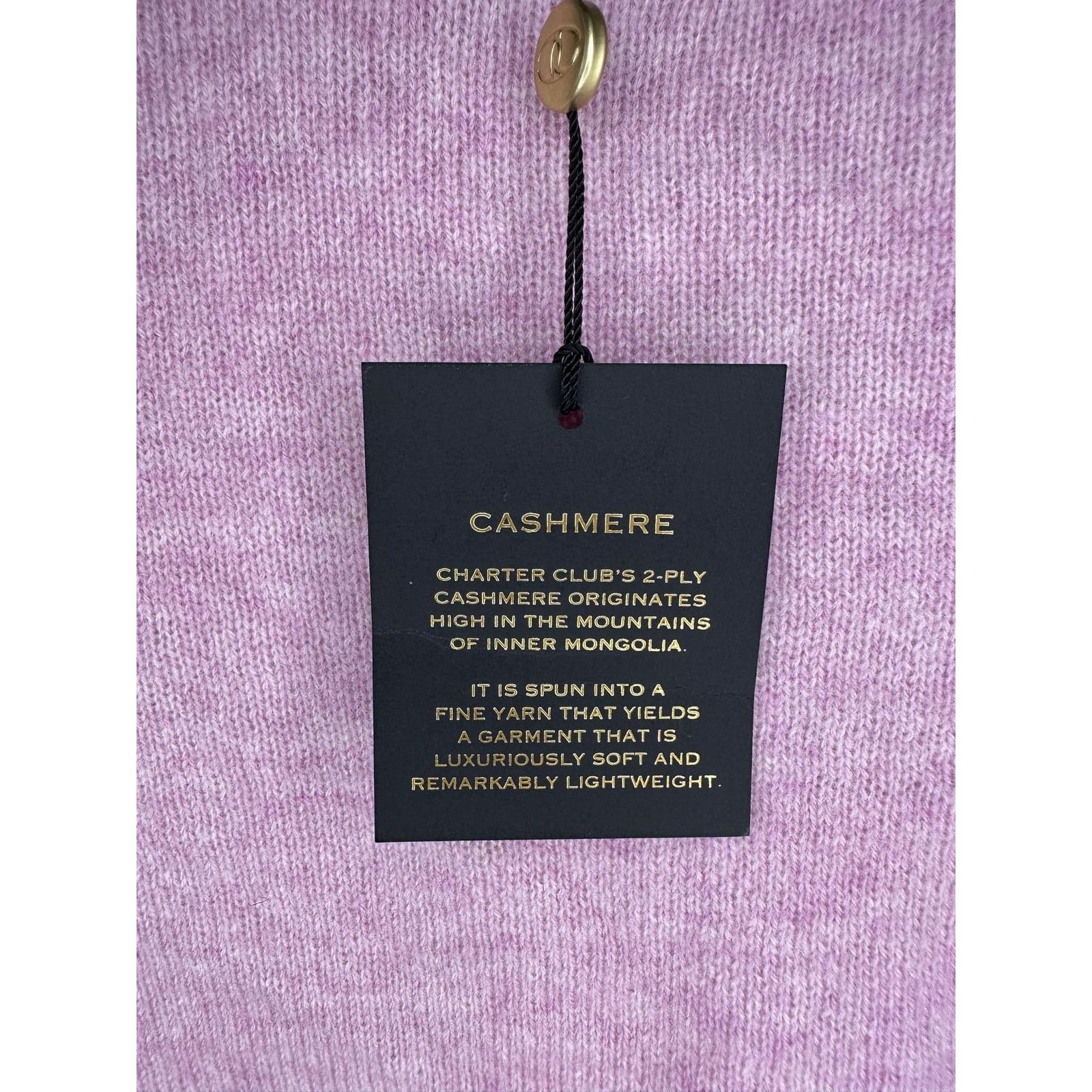 Other NWT Charter Club Luxury Cashmere Pullover Sweater Pink S Size S / US 4 / IT 40 - 5 Thumbnail