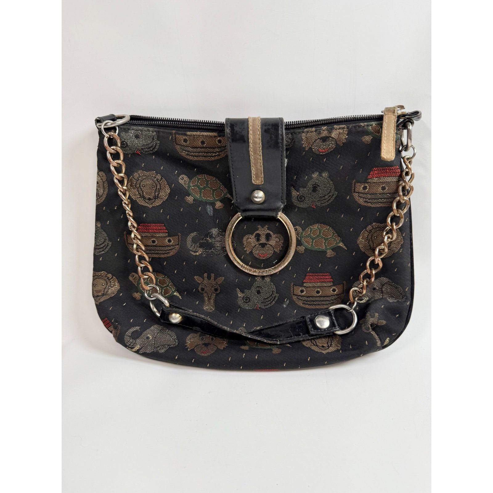 Designer Braccialini Noahs Ark Canvas Crossbody Bag Size ONE SIZE - 1 Thumbnail