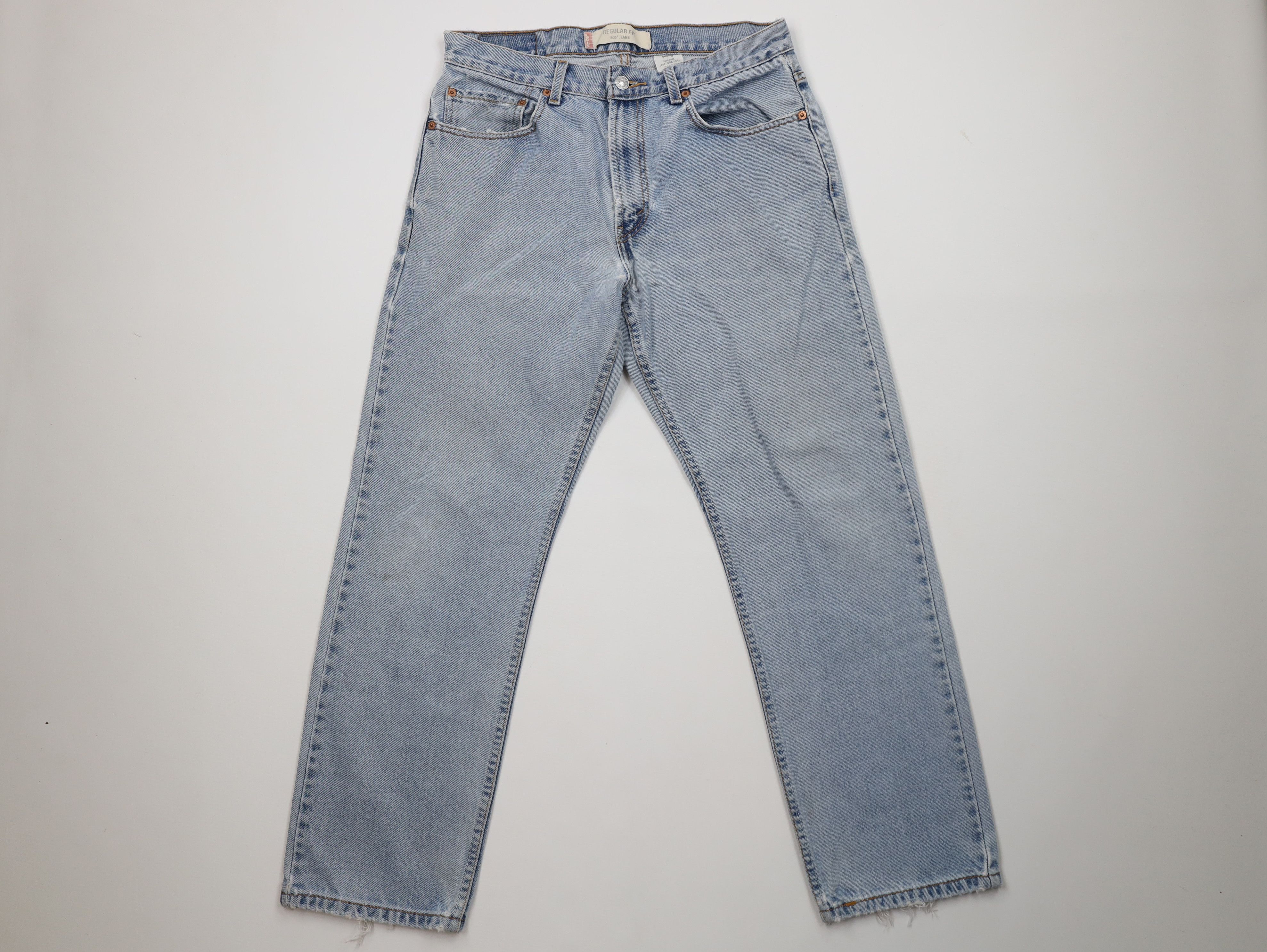 Levi's Vintage Y2K 2003 Levis 505 Regular Straight Leg Jeans Blue Size US 33 - 1 Thumbnail