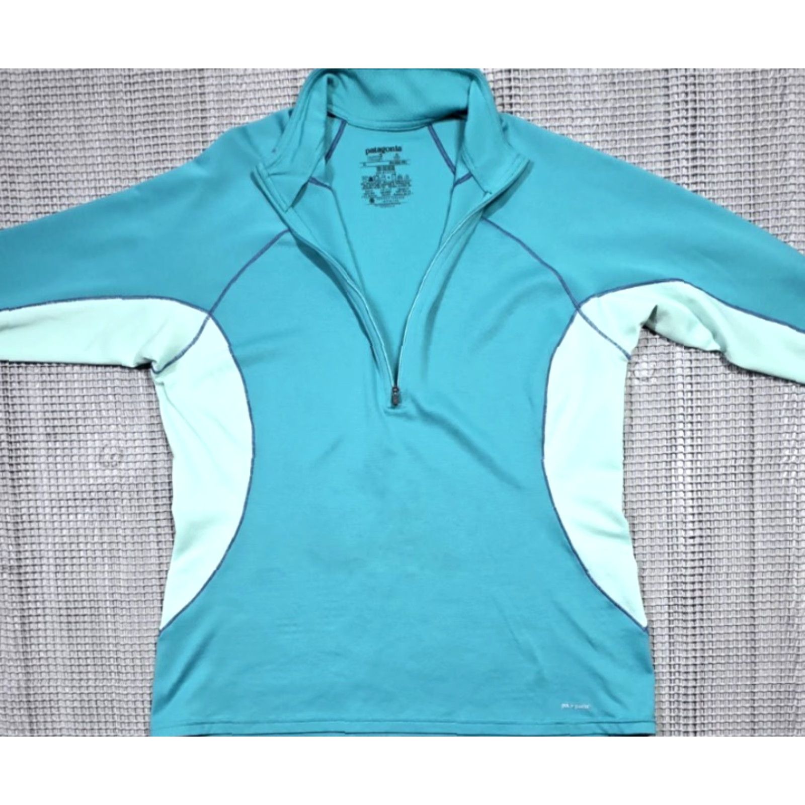 Patagonia Patagonia Capilene 3 Midweight Base Layer Womens XL 1/2 Zip Long Sleeve Teal Green Size XL / US 12-14 / IT 48-50 - 3 Thumbnail