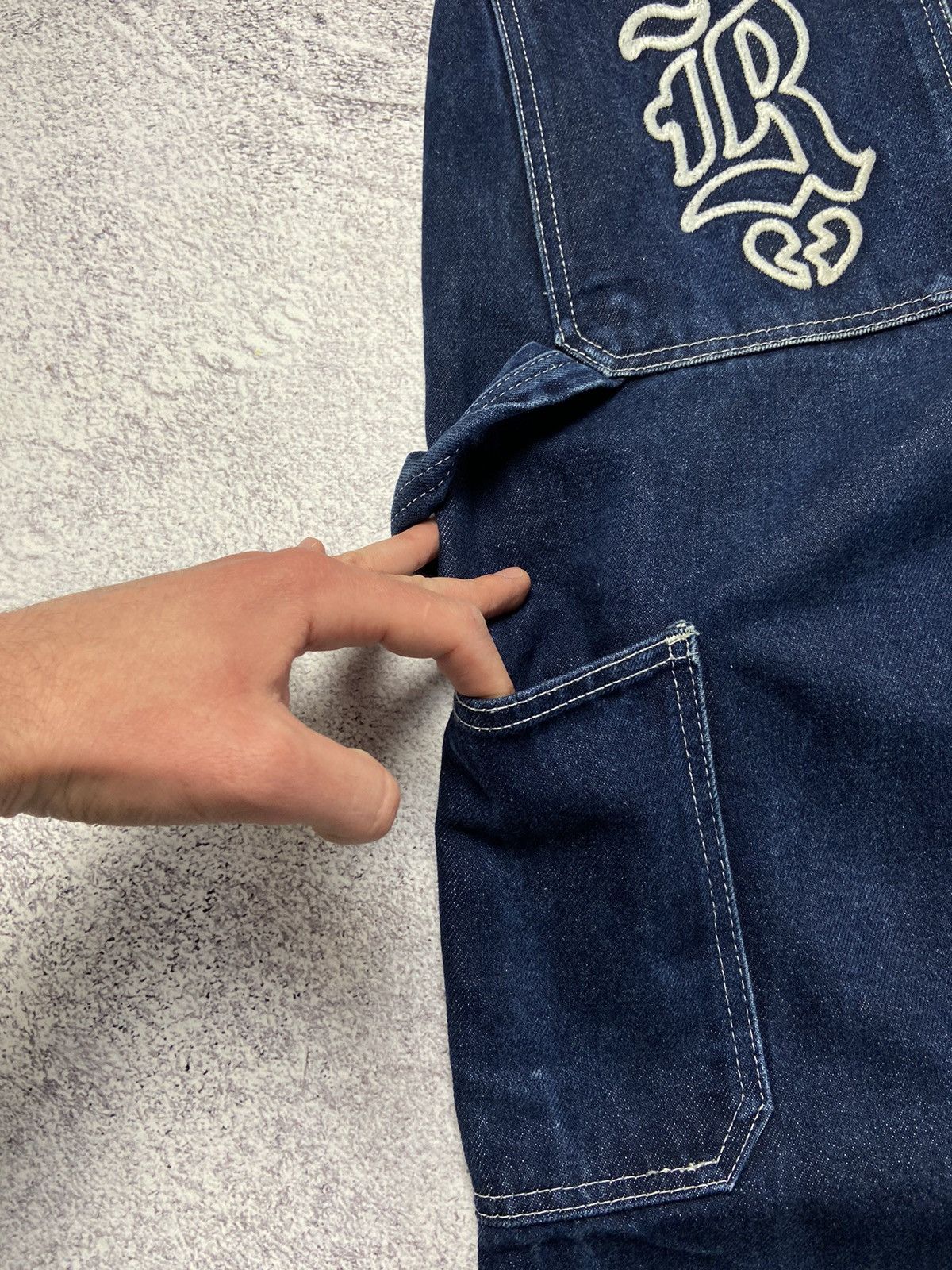 Japanese Brand Rare FSBN Rap Pants Hip Hop Baggy Jeans Avant Garde Style Size US 34 / EU 50 - 6 Thumbnail