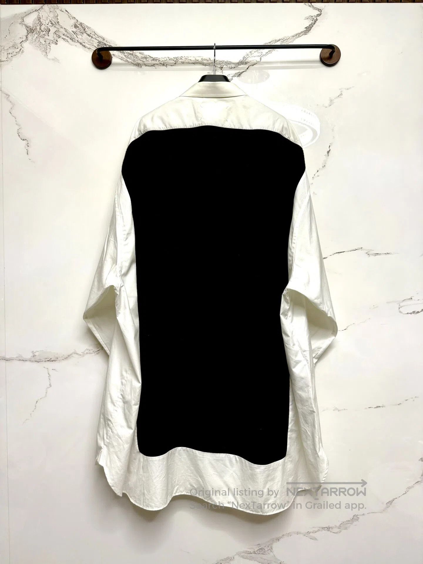 Maison Margiela Maison Margiela Black and White Faux Two-Piece Shirt Sweat Size US S / EU 44-46 / 1 - 4 Thumbnail