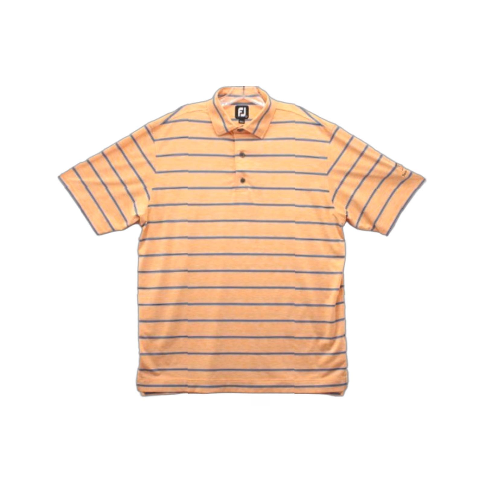 Footjoy FootJoy Polo Shirt Men's L Orange Blue Stripes Embroidered Logo Golf Shirt Size US L / EU 52-54 / 3 - 1 Thumbnail