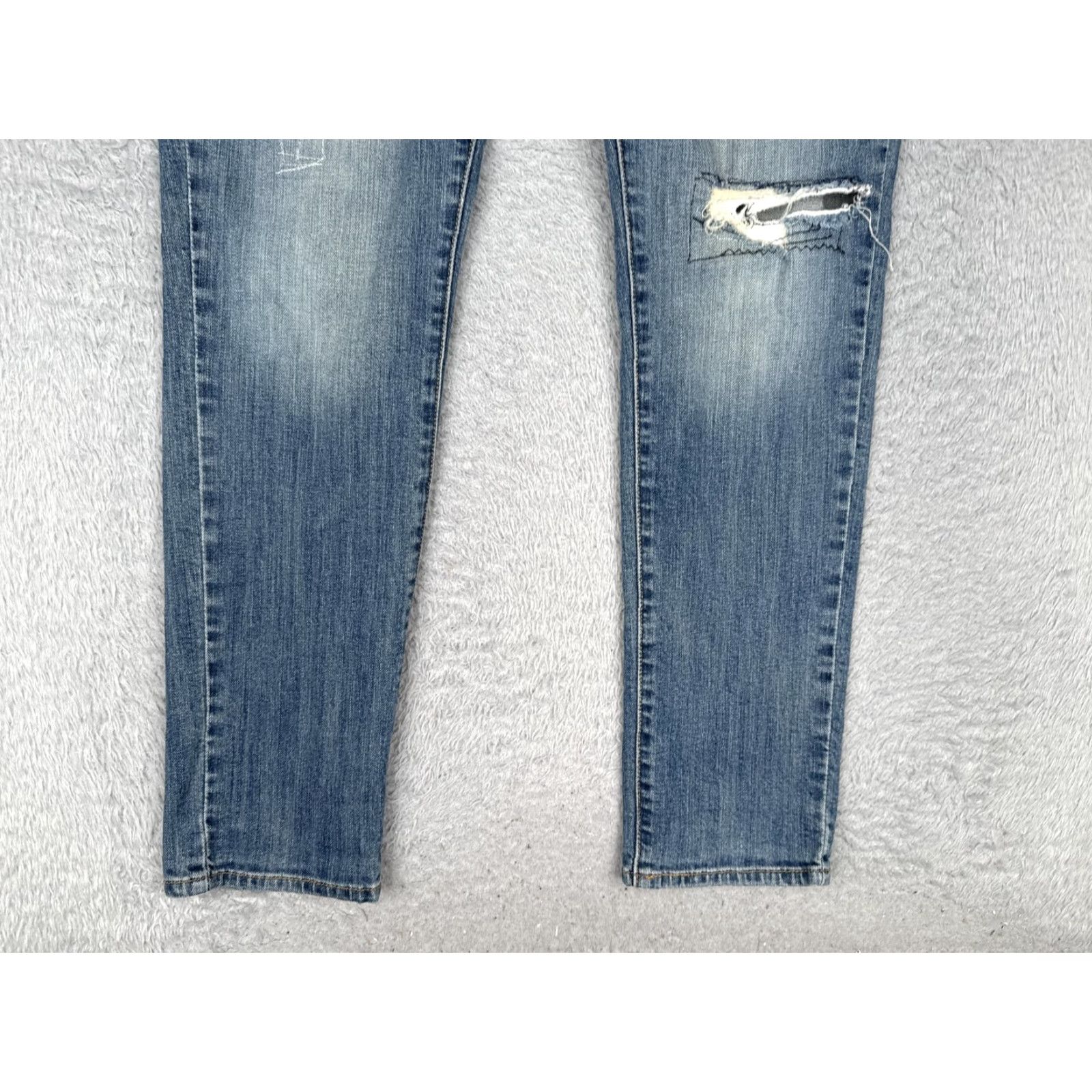 Levi's Levis Jeans Womens Slim Skinny High Rise Distressed Stretch Blue 31x32 Denim Size 24" / US 00 / IT 34 - 2 Thumbnail