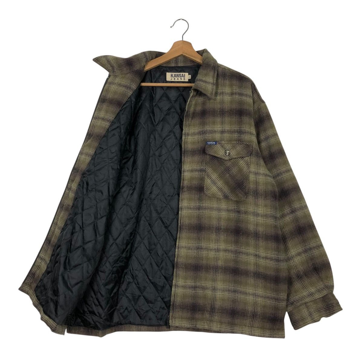 Japanese Brand 🔥VINTAGE WORK SHIRT CHORE JACKET KANSAI JEANS TARTAN DESIGN Size US XL / EU 56 / 4 - 13 Thumbnail