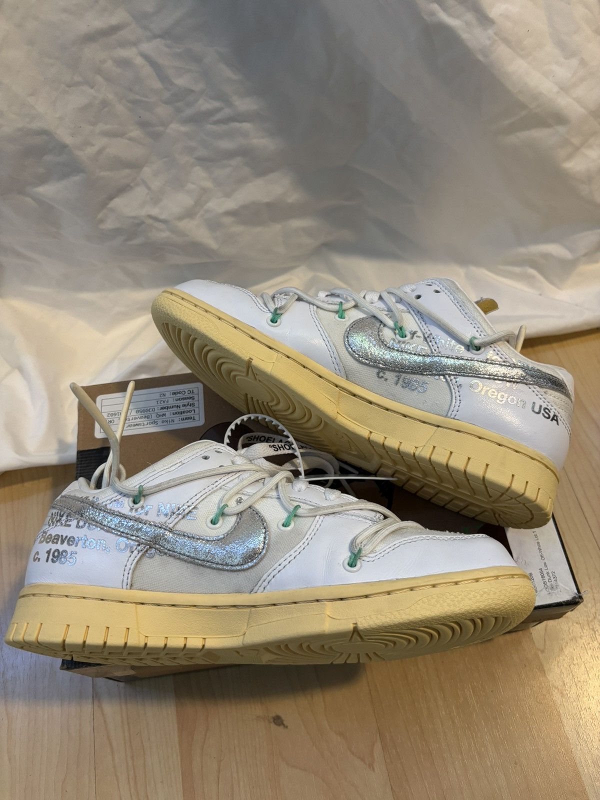 Nike × Off-White Nike Off White Dunk Low Lot 01 Of 50 Size 5.5 Size US 5.5 / EU 38 - 5 Thumbnail