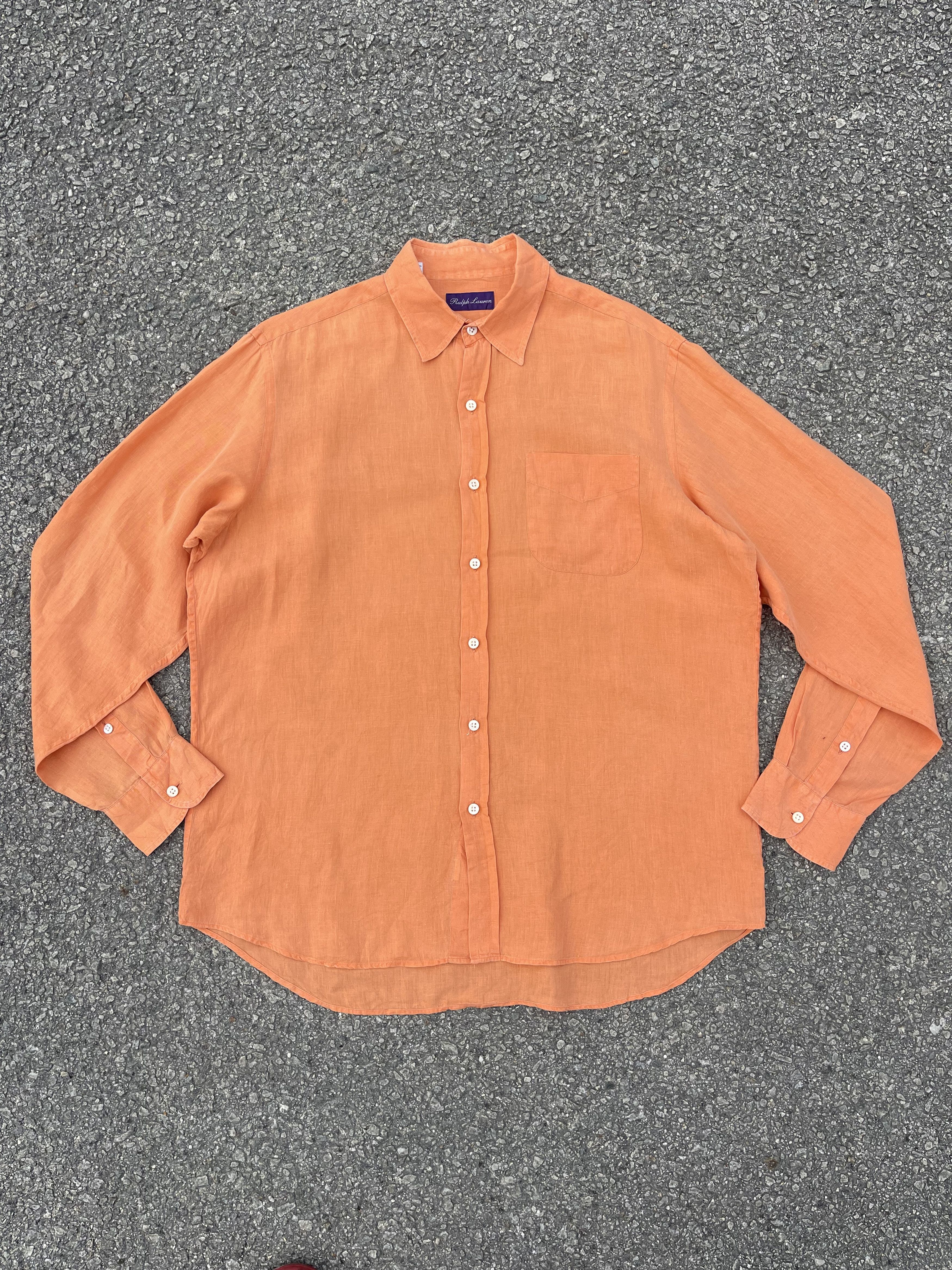 Ralph Lauren Purple Label Vtg Ralph Lauren Purple Label 100% Linen Made in Italy Size US L / EU 52-54 / 3 - 2 Thumbnail