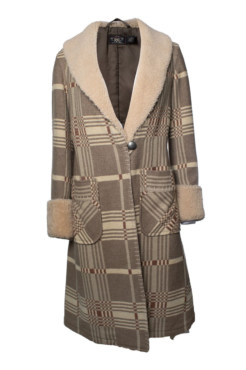 Ralph Lauren Ralph Lauren RRL, Shearling-collar jacquard coat Size M / US 6-8 / IT 42-44 - 1 Thumbnail
