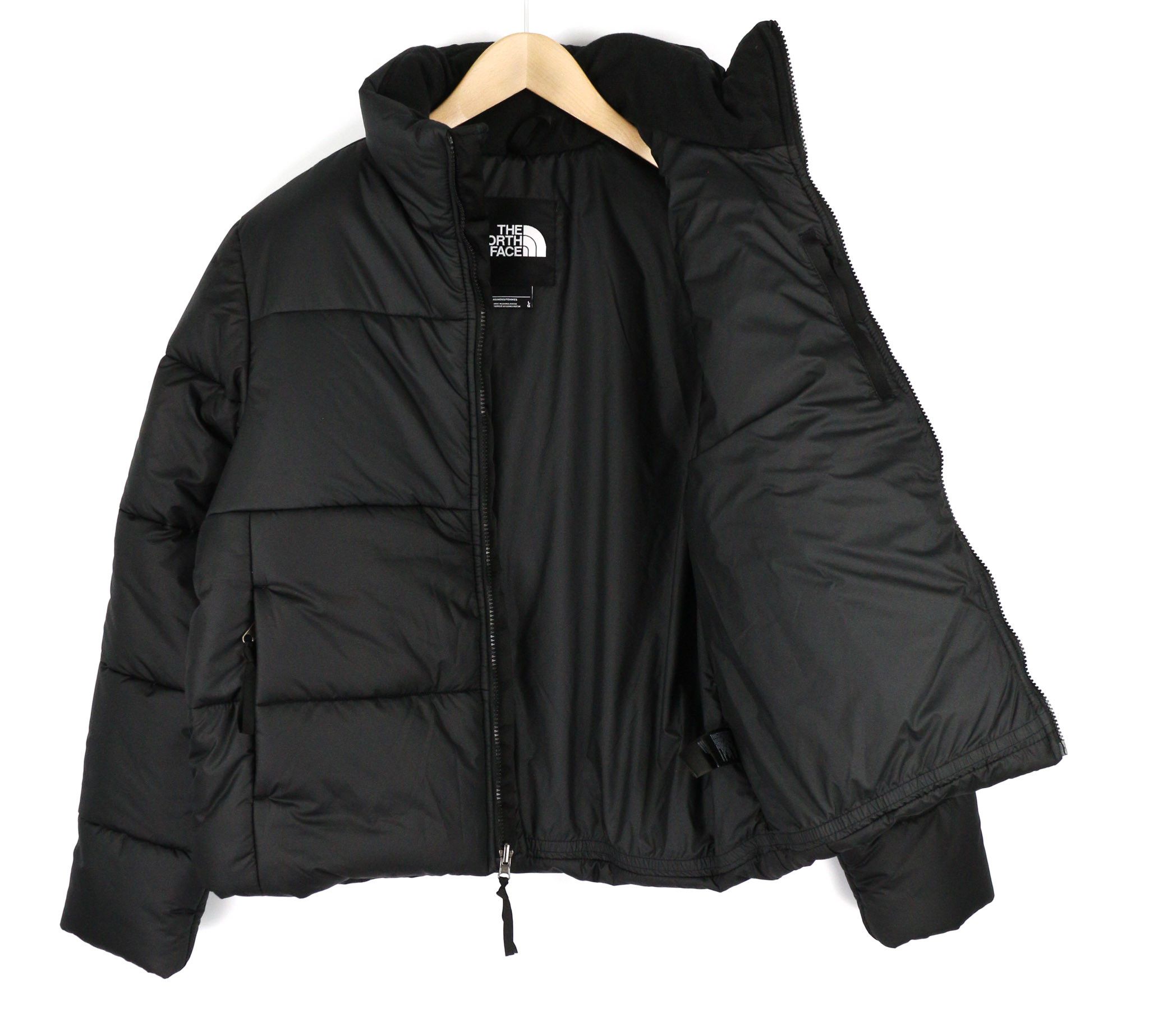 The North Face L Black Quilted High Neck Zipper 81671 Size L / US 10 / IT 46 - 4 Thumbnail