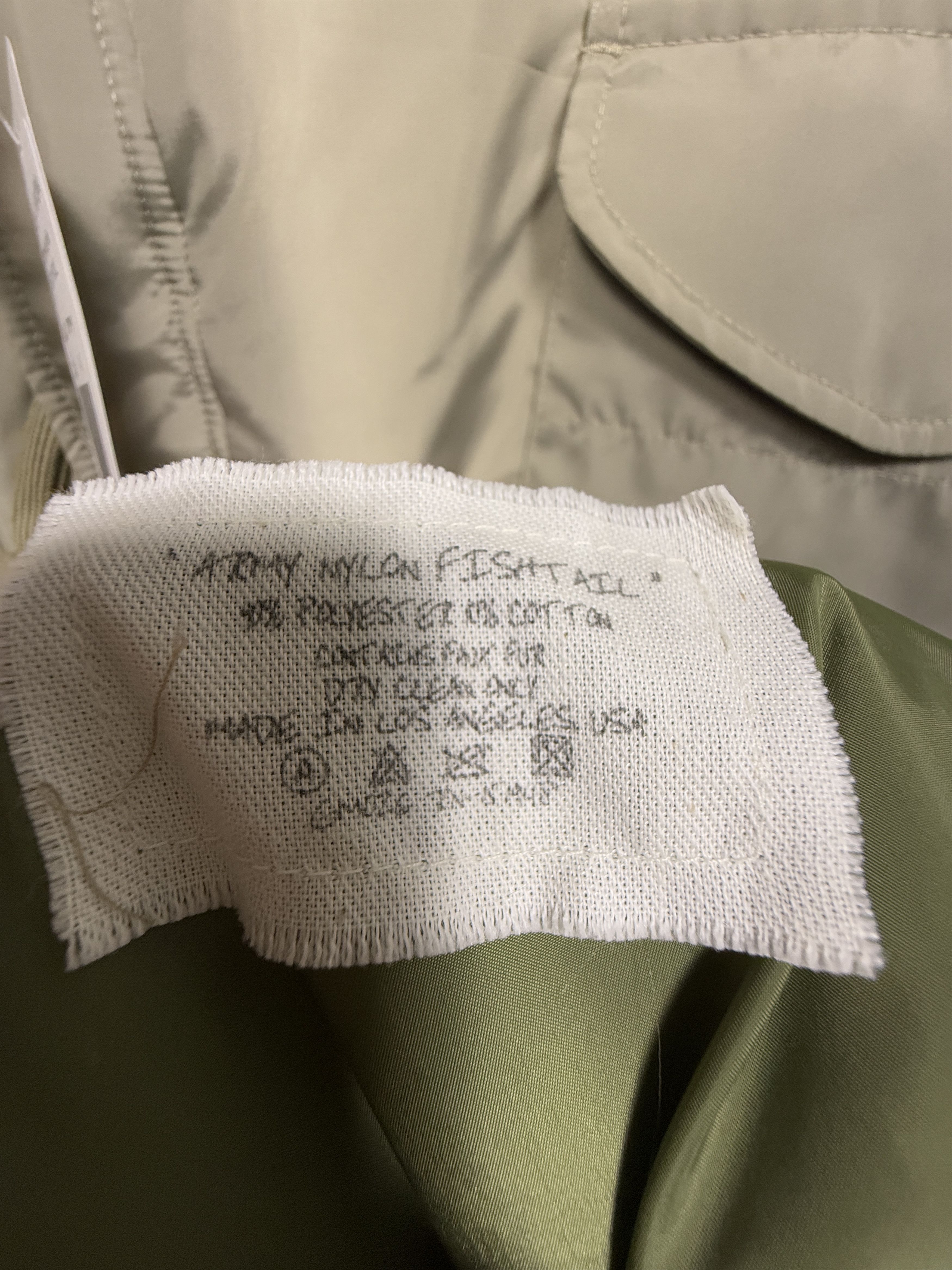 Greg Lauren Army Nylon Fishtail Parka