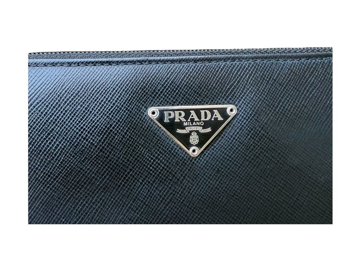 Prada Vintage Prada Logo Plaque Saffiano Long Wallet Size ONE SIZE - 3 Thumbnail