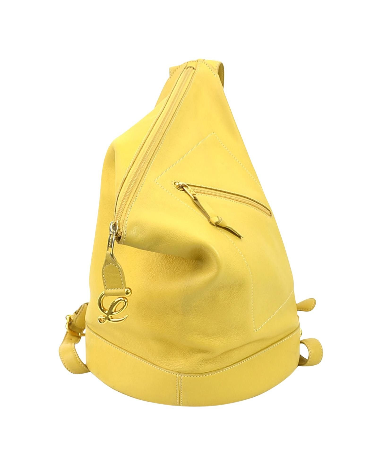 image of Loewe Anton Leather Crossbody Bag in Yellow, Women's